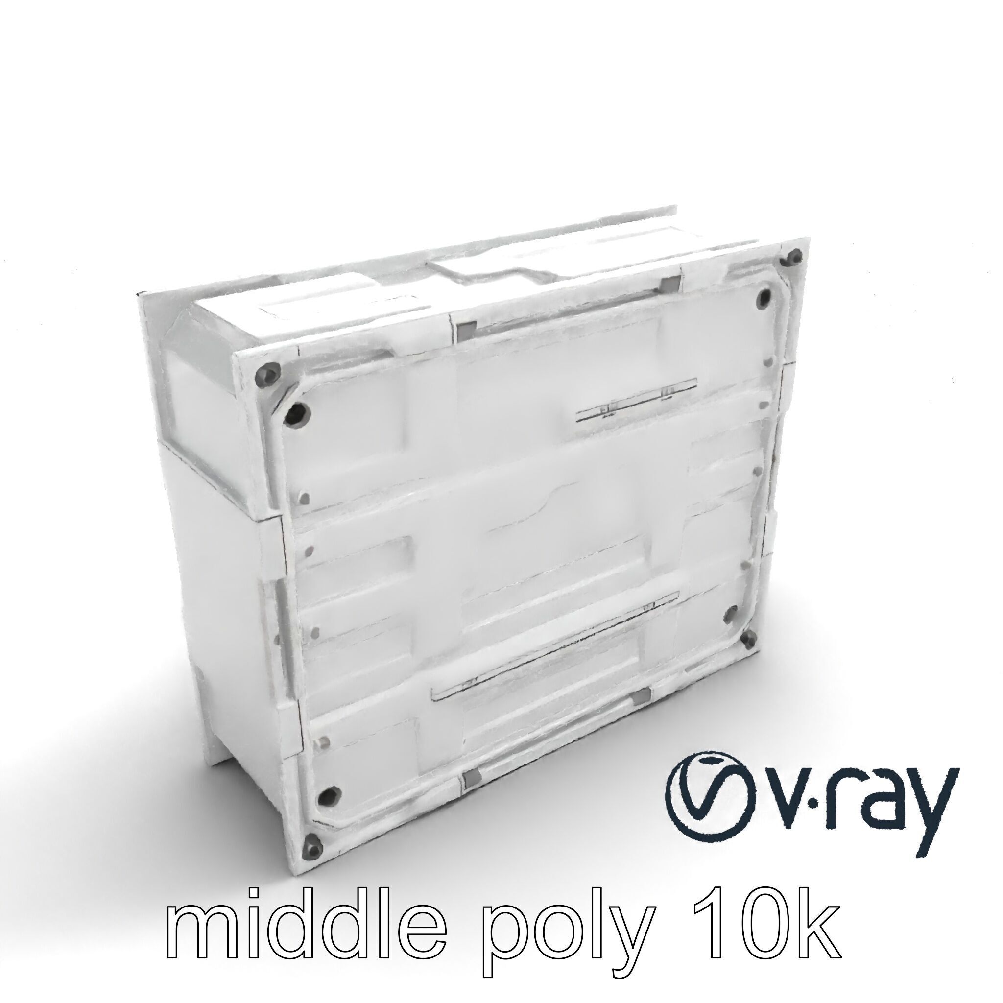 Futuristic Modular Wall Panel Design model pack Low-poly 3D model_7