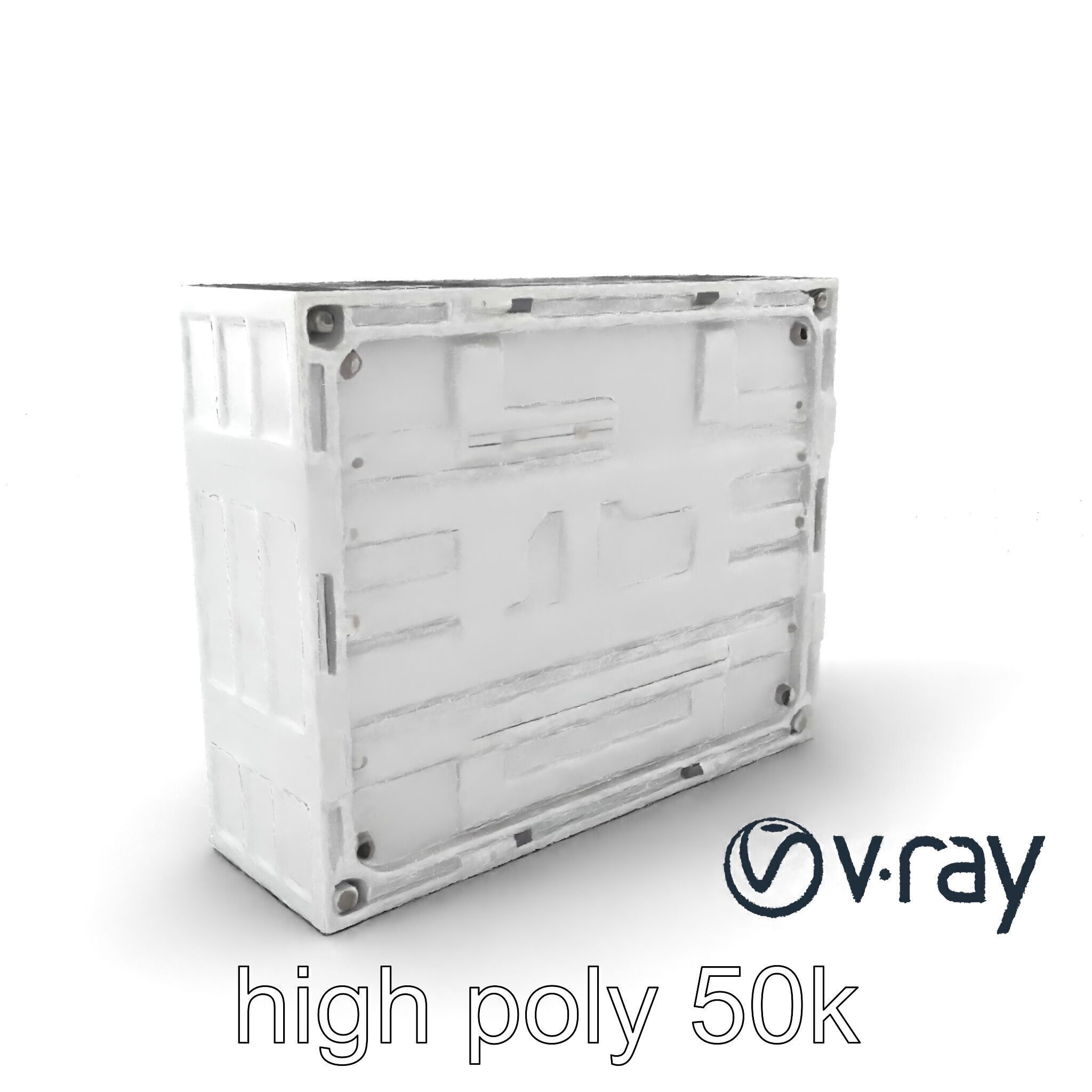 Futuristic Modular Wall Panel Design model pack Low-poly 3D model_2