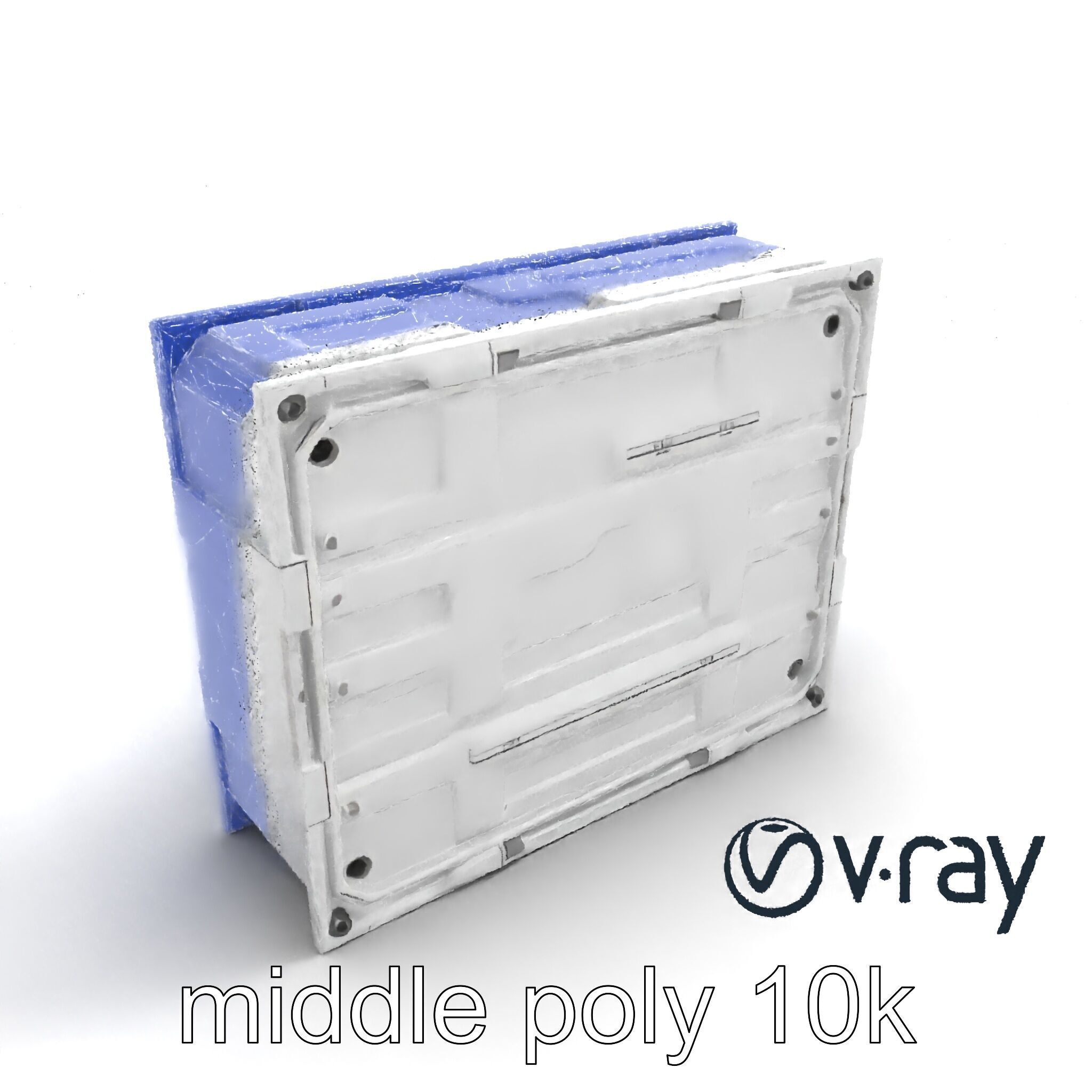 Futuristic Modular Wall Panel Design model pack Low-poly 3D model_10