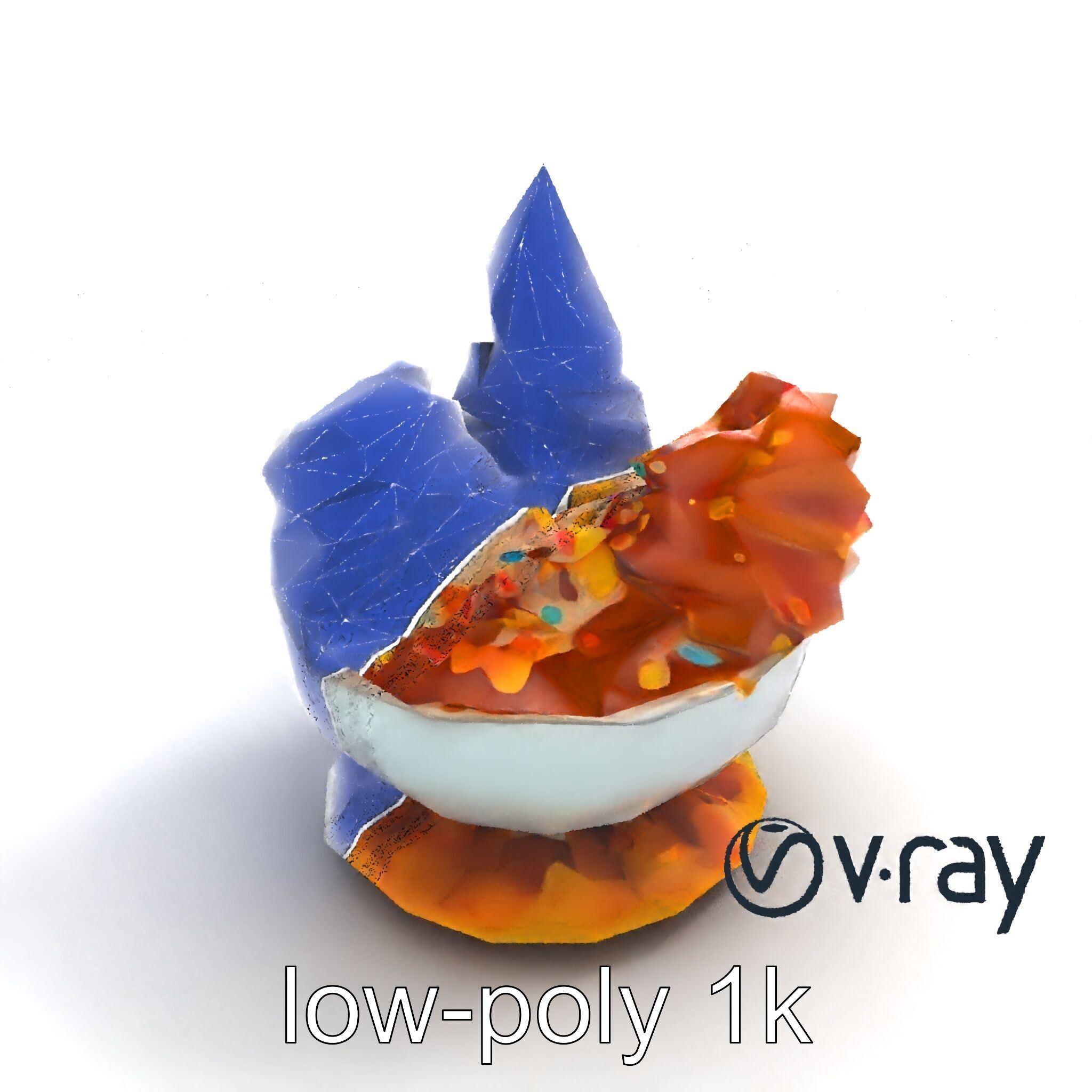 Soft Serve Ice Cream with Toppings Model Pack Low-poly 3D model_30