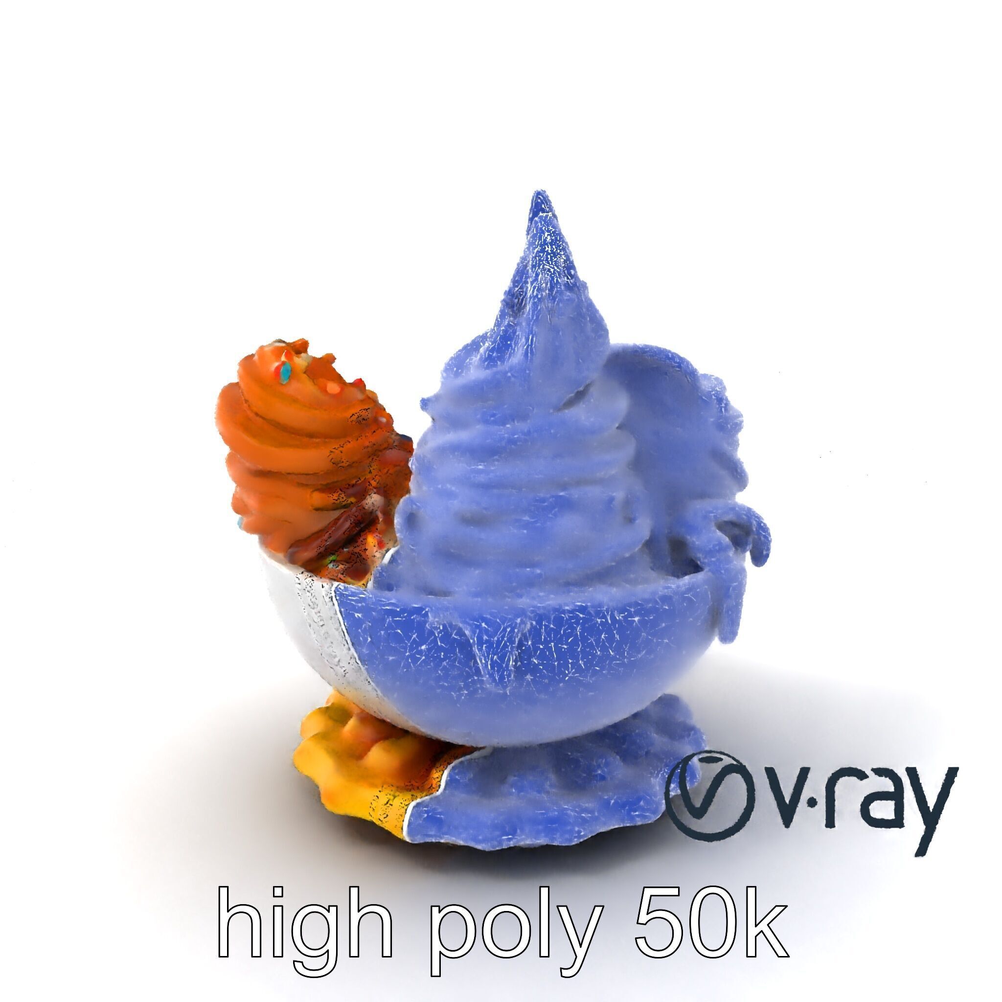 Soft Serve Ice Cream with Toppings Model Pack Low-poly 3D model_10