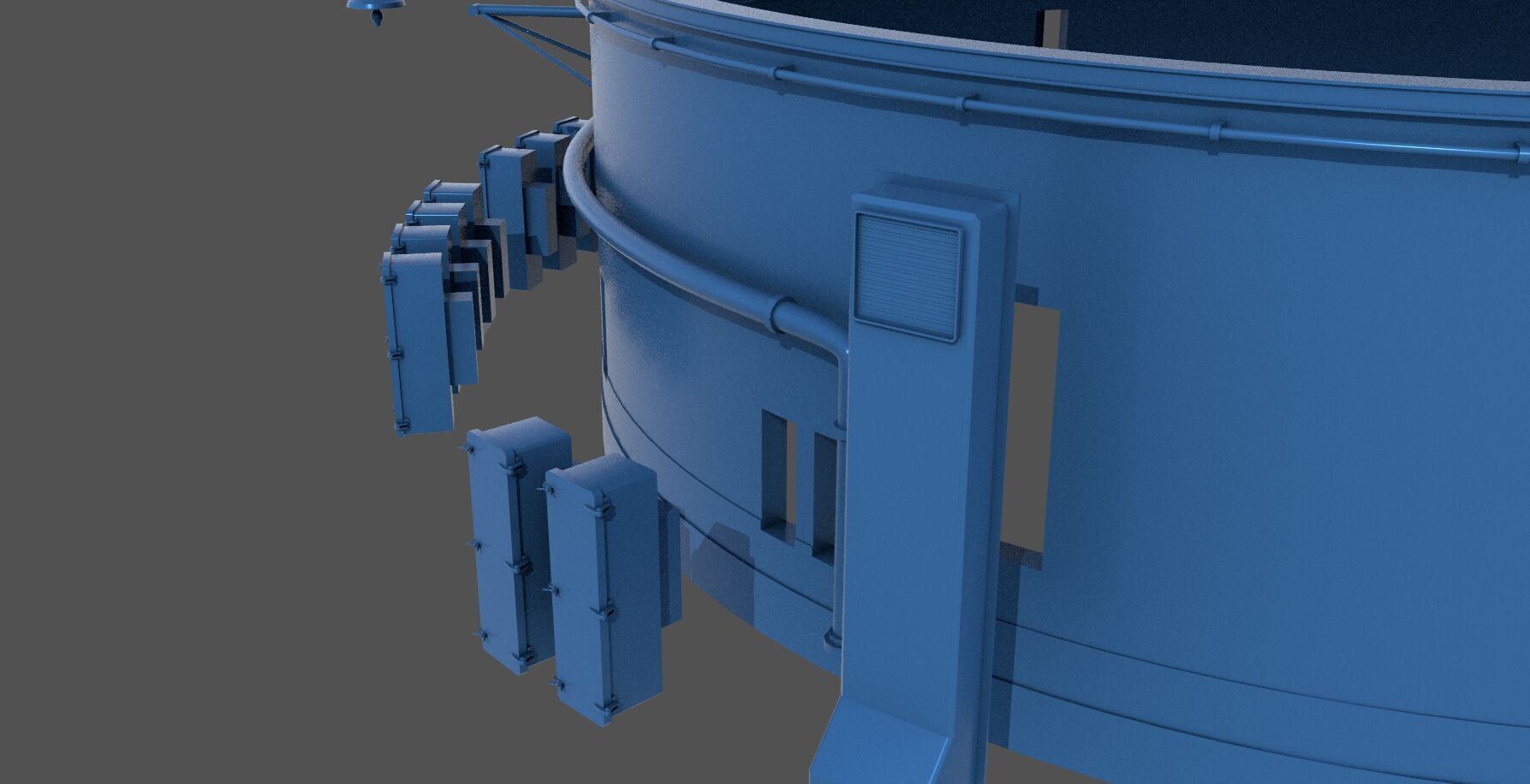 381mm WW2 Italian turret n3 - Commercial license - 1-200 scale 3D print model_9