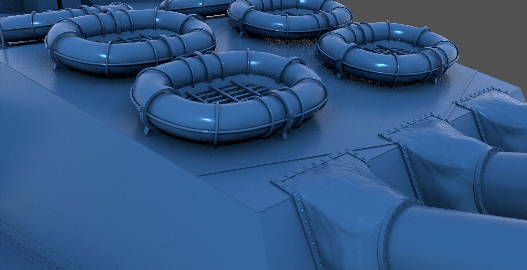 381mm WW2 Italian turret n3 - Commercial license - 1-200 scale 3D print model_8