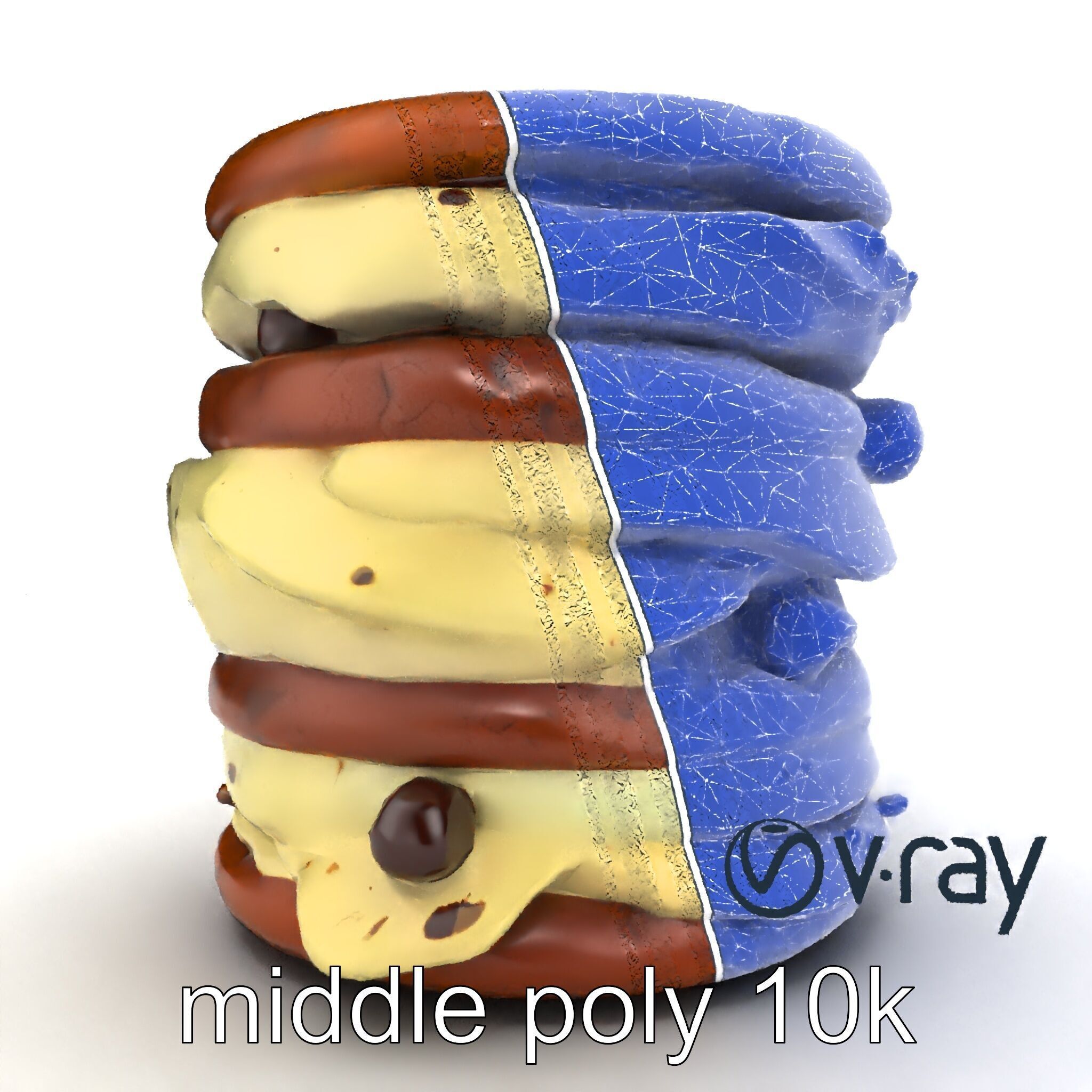 Ice Cream Sandwich Model Pack with Detailed Textures Low-poly 3D model_26