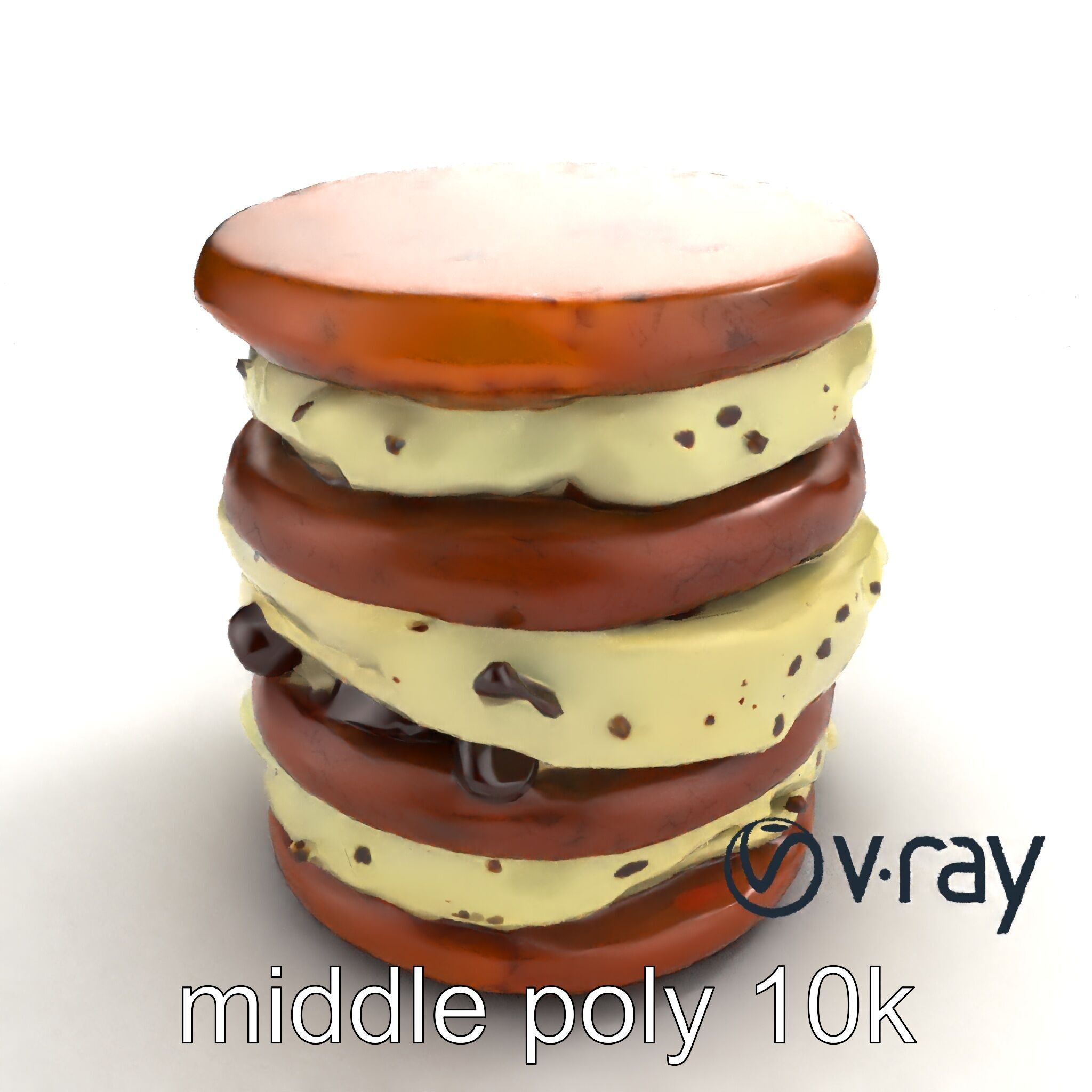 Ice Cream Sandwich Model Pack with Detailed Textures Low-poly 3D model_8