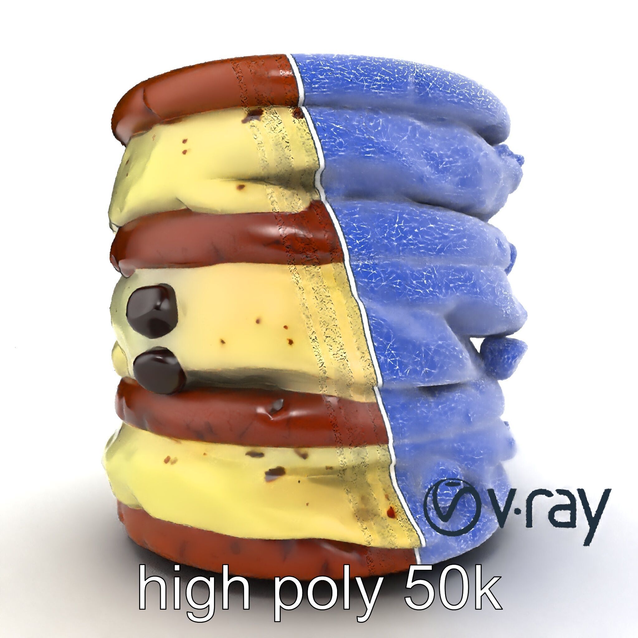 Ice Cream Sandwich Model Pack with Detailed Textures Low-poly 3D model_28