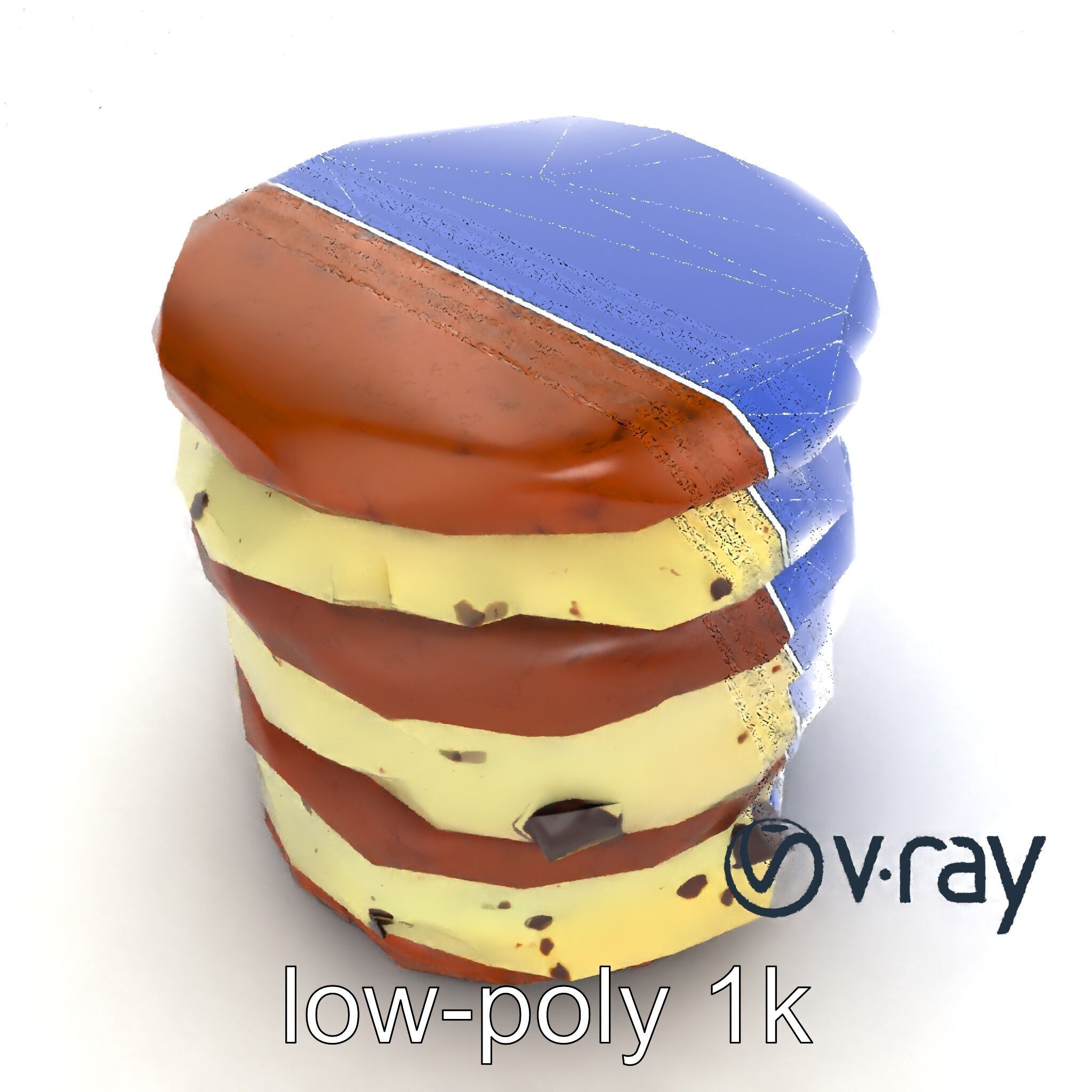 Ice Cream Sandwich Model Pack with Detailed Textures Low-poly 3D model_22
