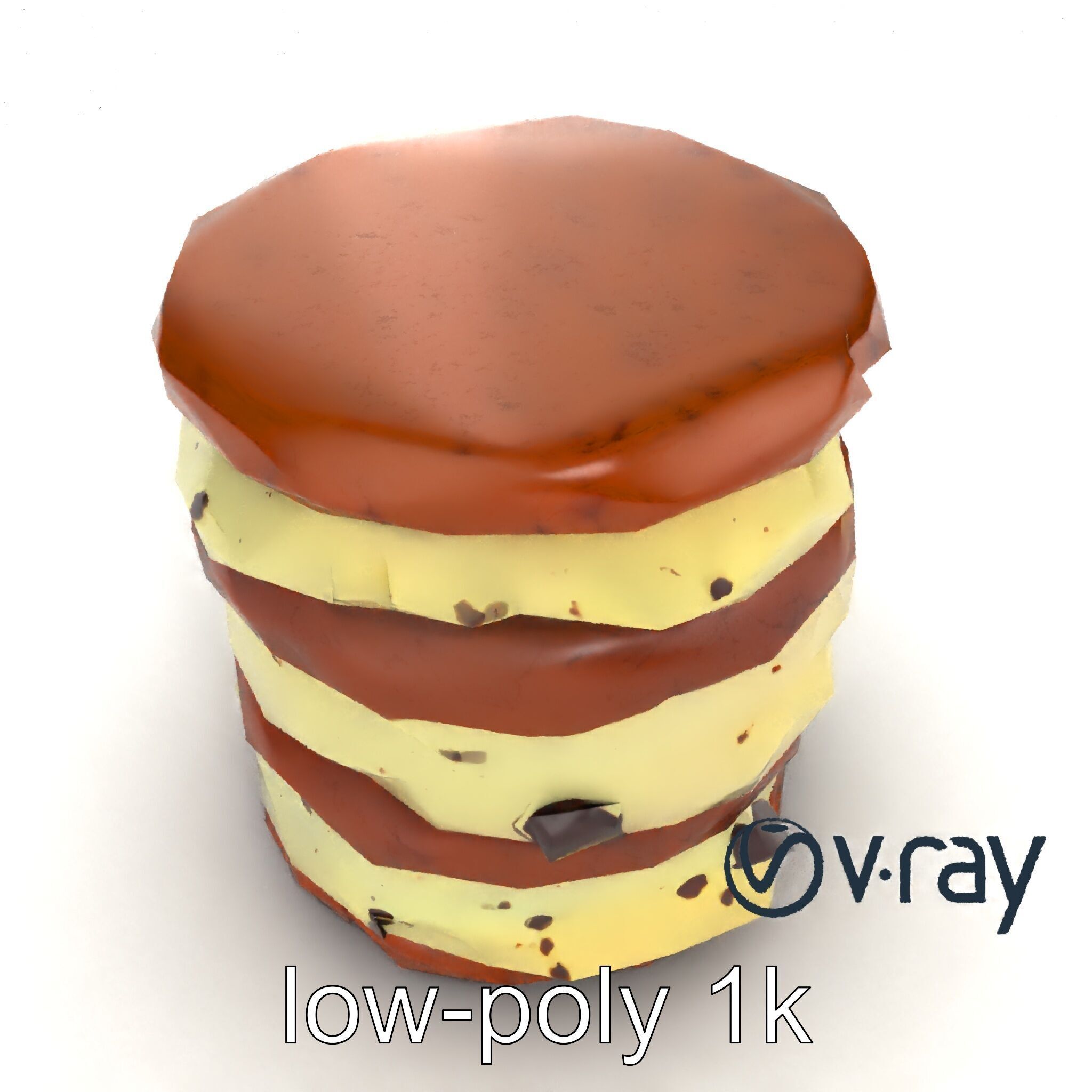 Ice Cream Sandwich Model Pack with Detailed Textures Low-poly 3D model_15