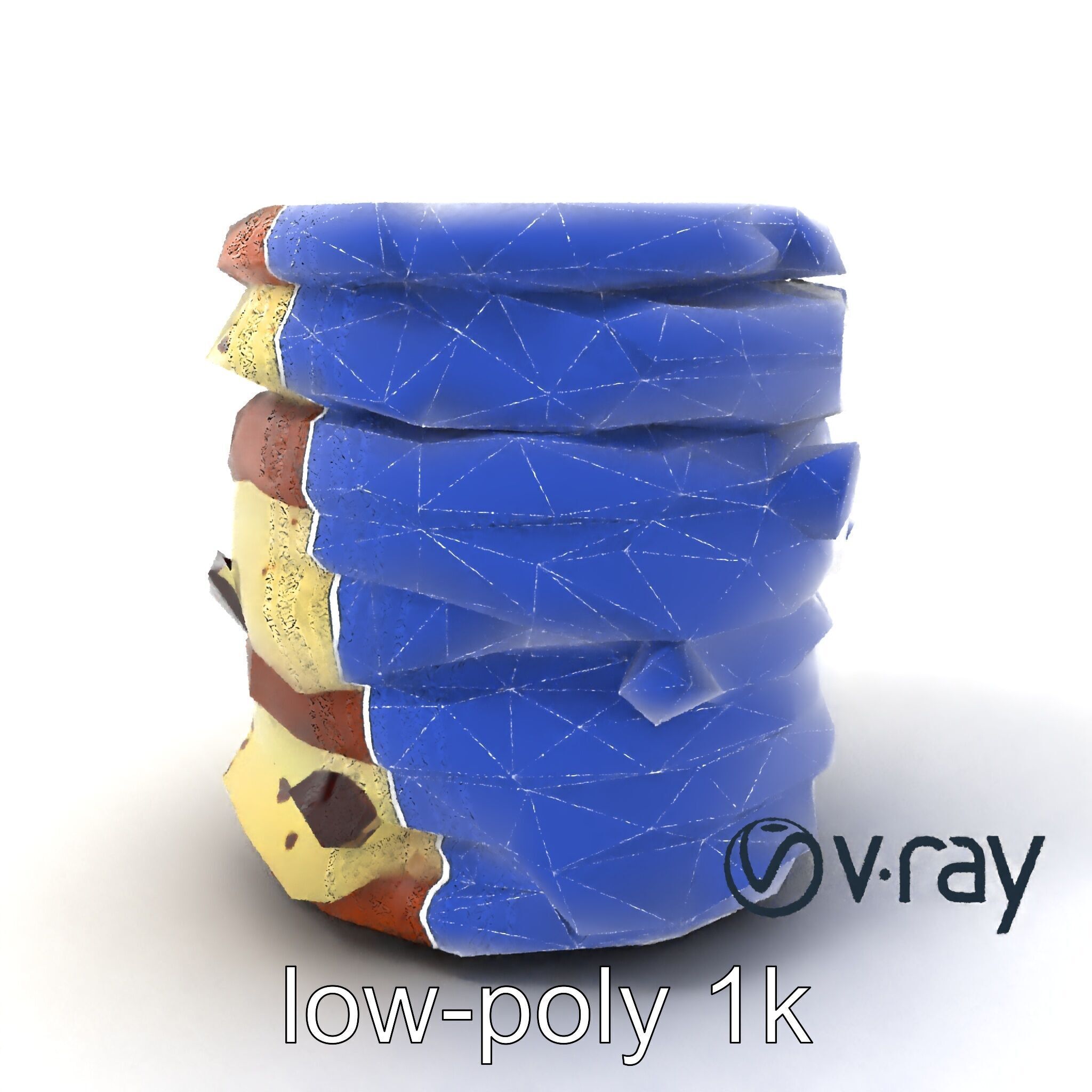 Ice Cream Sandwich Model Pack with Detailed Textures Low-poly 3D model_7