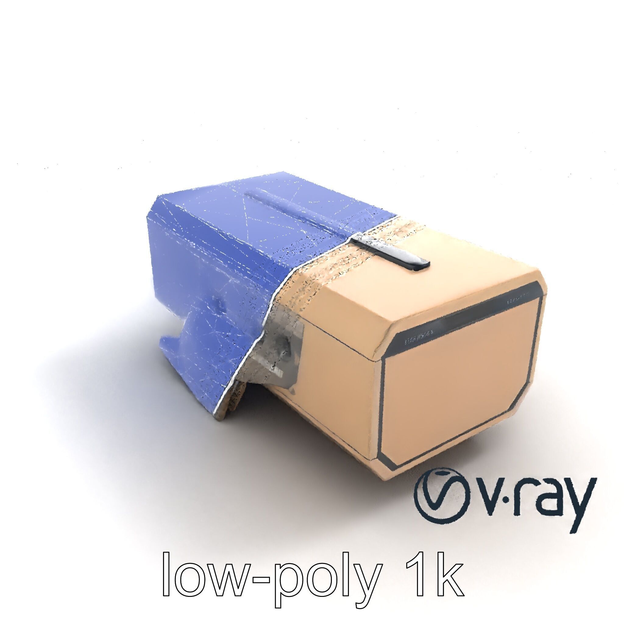 Futuristic Storage Box Sleek Design model pack Low-poly 3D model_21