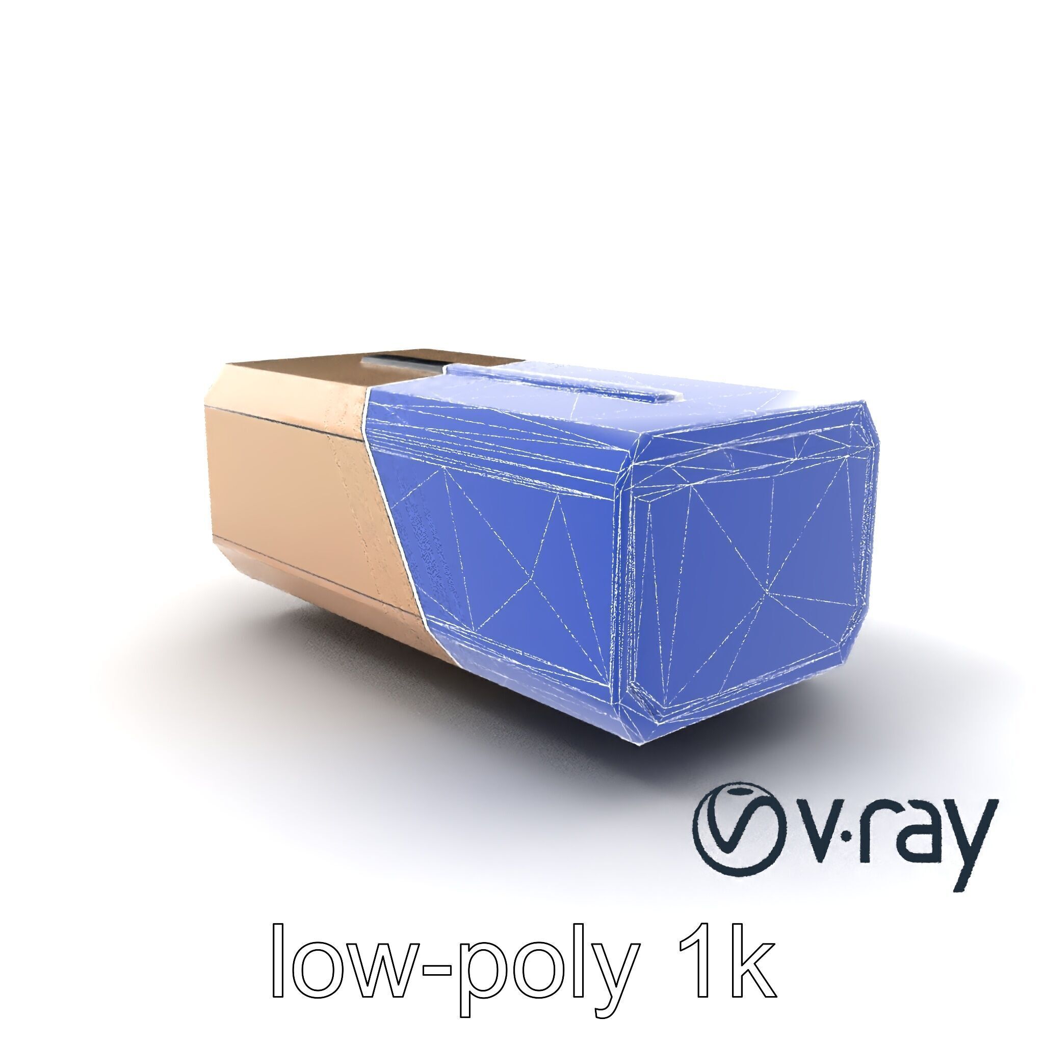 Futuristic Storage Box Sleek Design model pack Low-poly 3D model_6