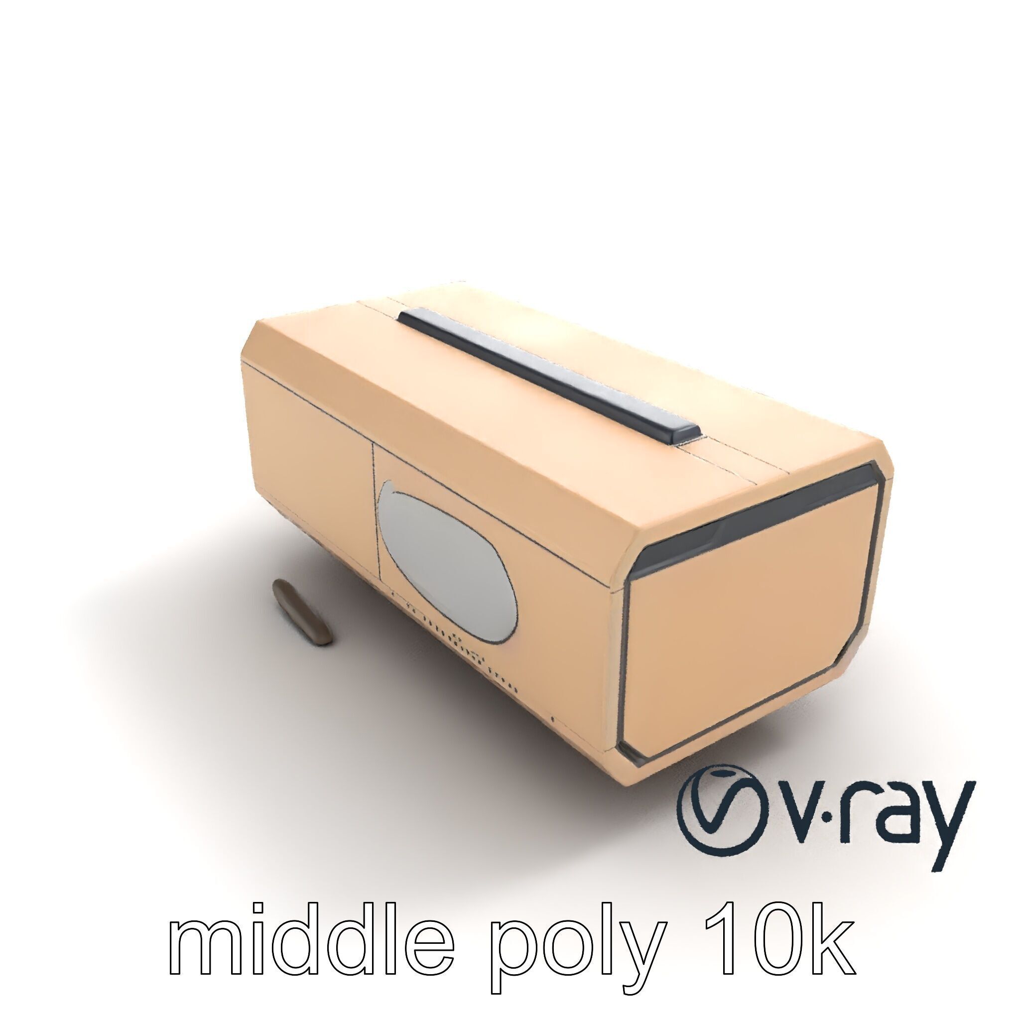 Futuristic Storage Box Sleek Design model pack Low-poly 3D model_7