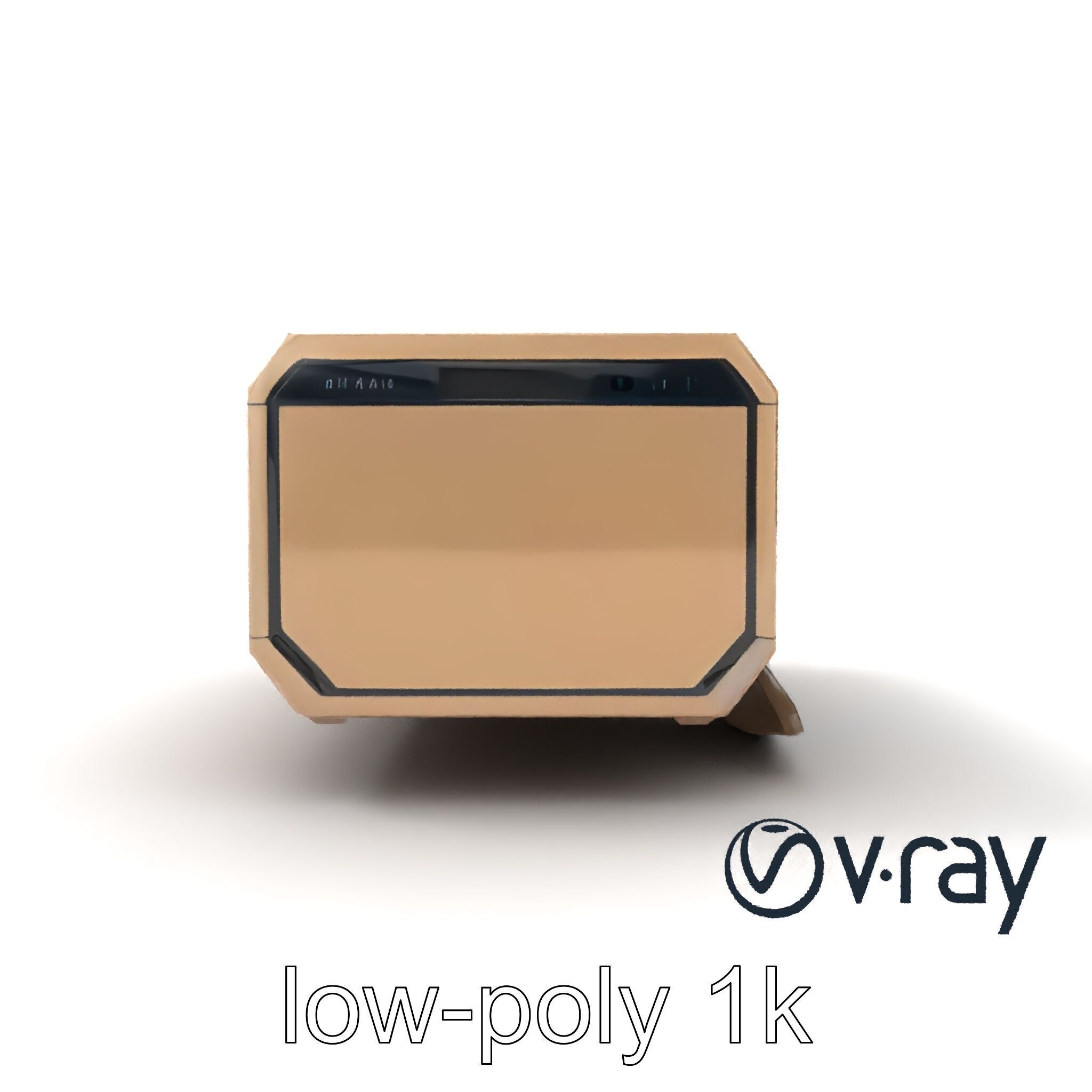 Futuristic Storage Box Sleek Design model pack Low-poly 3D model_24