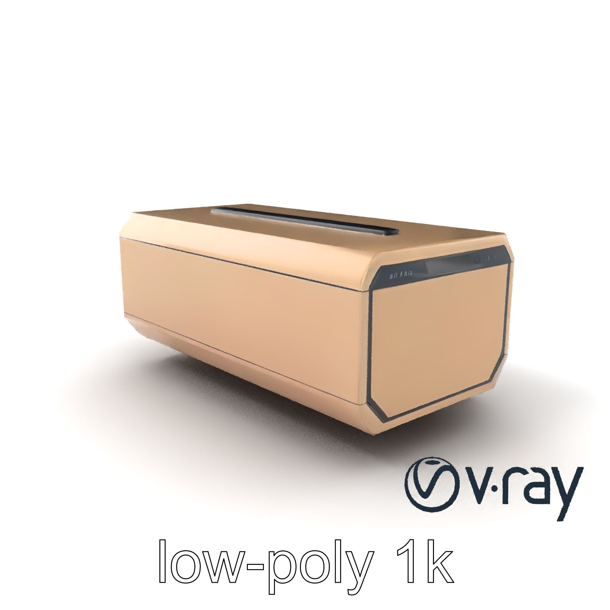 Futuristic Storage Box Sleek Design model pack Low-poly 3D model_4