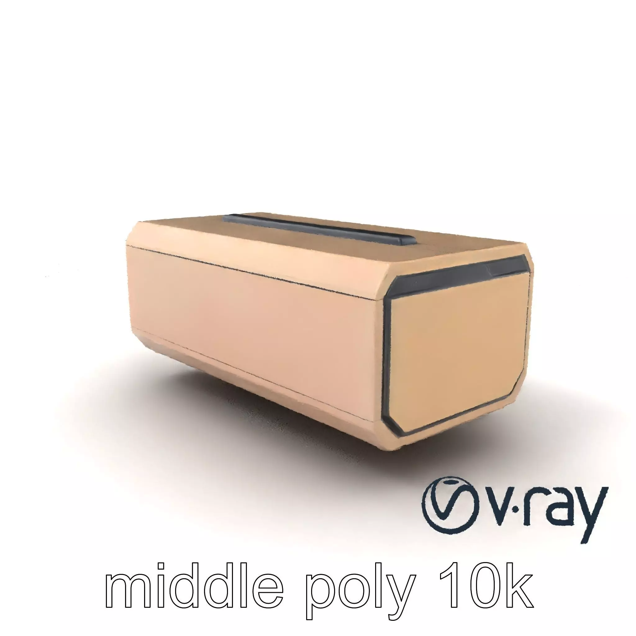 Futuristic Storage Box Sleek Design model pack Low-poly 3D model_0