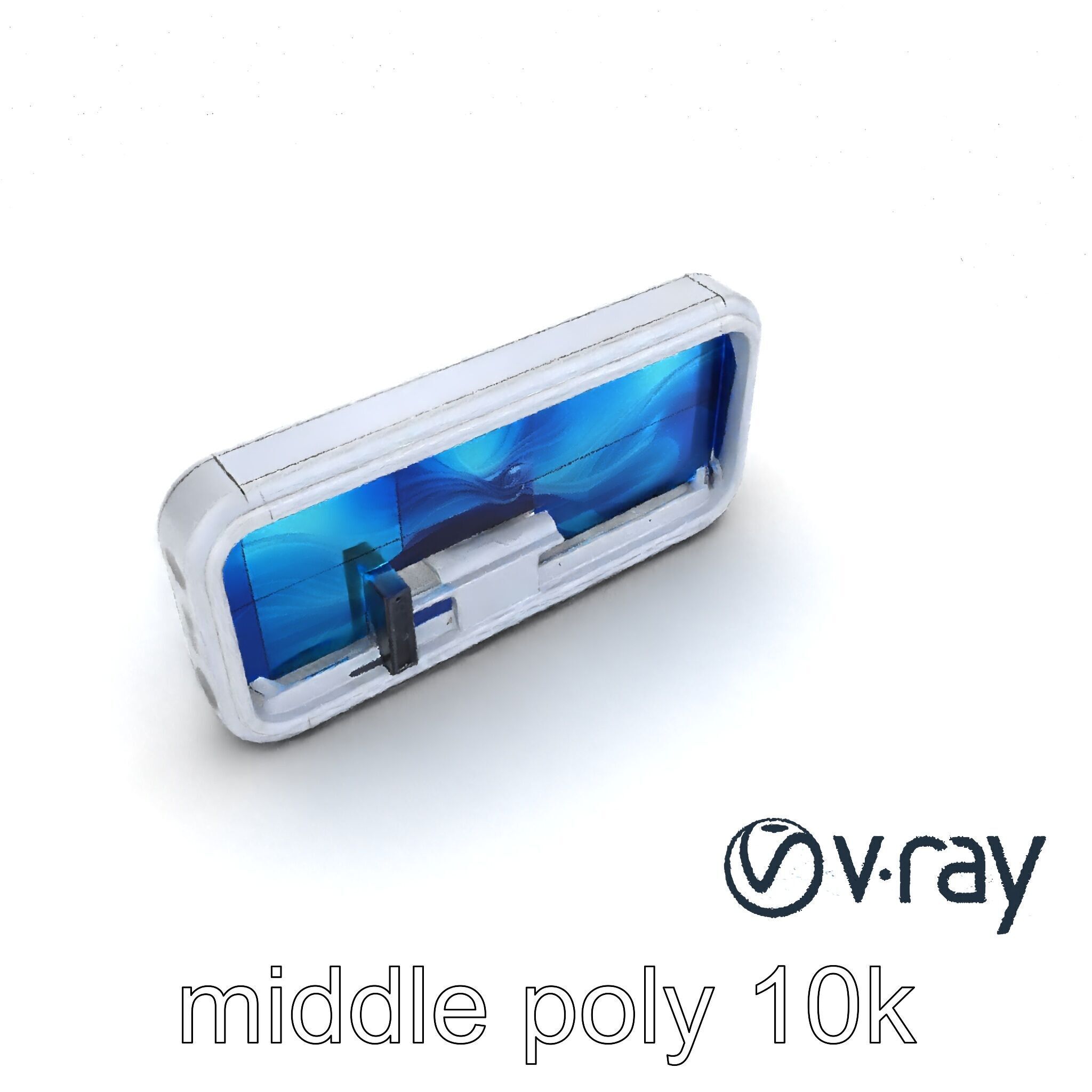 Futuristic Wall Module with Panoramic Displays model pack Low-poly 3D model_24