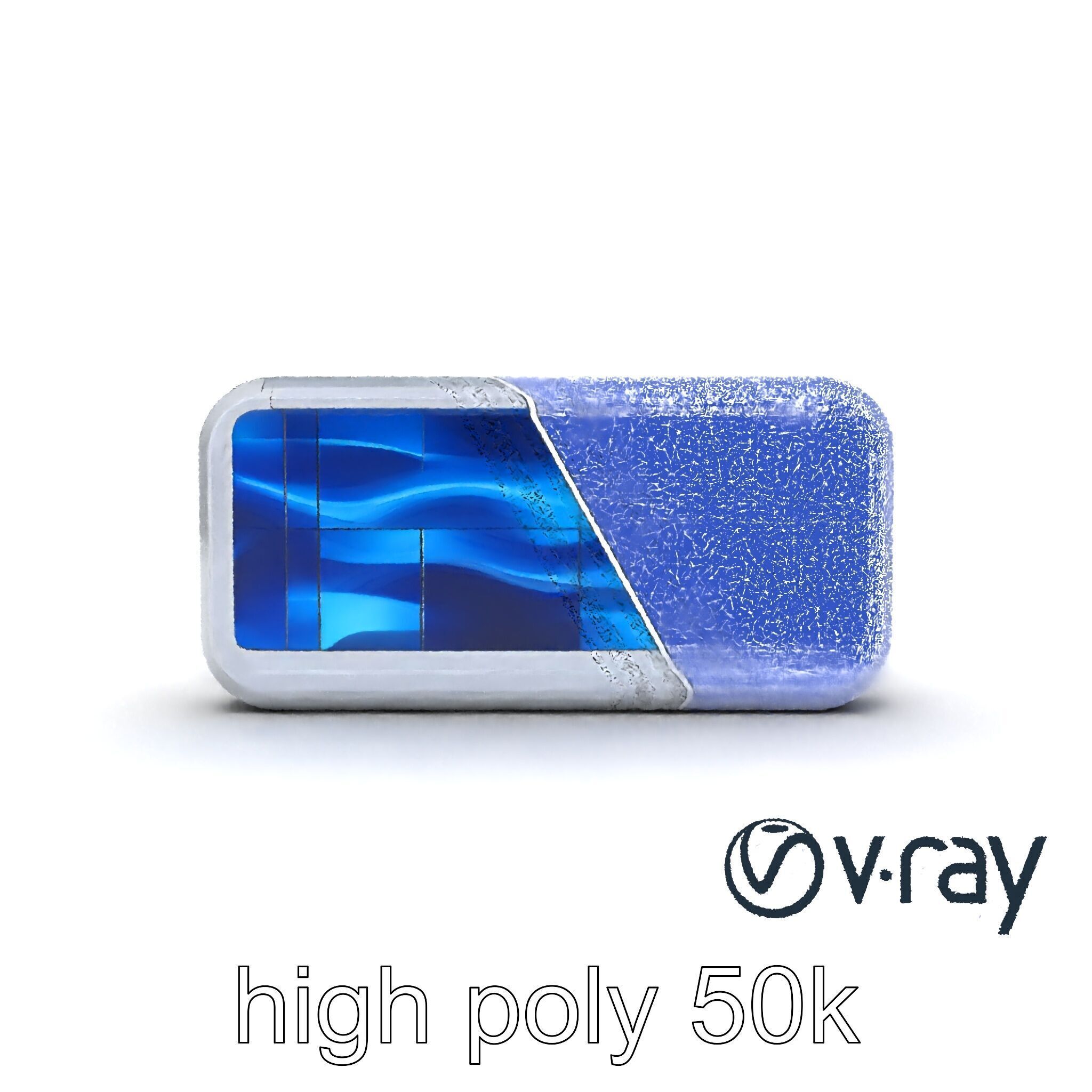 Futuristic Wall Module with Panoramic Displays model pack Low-poly 3D model_21