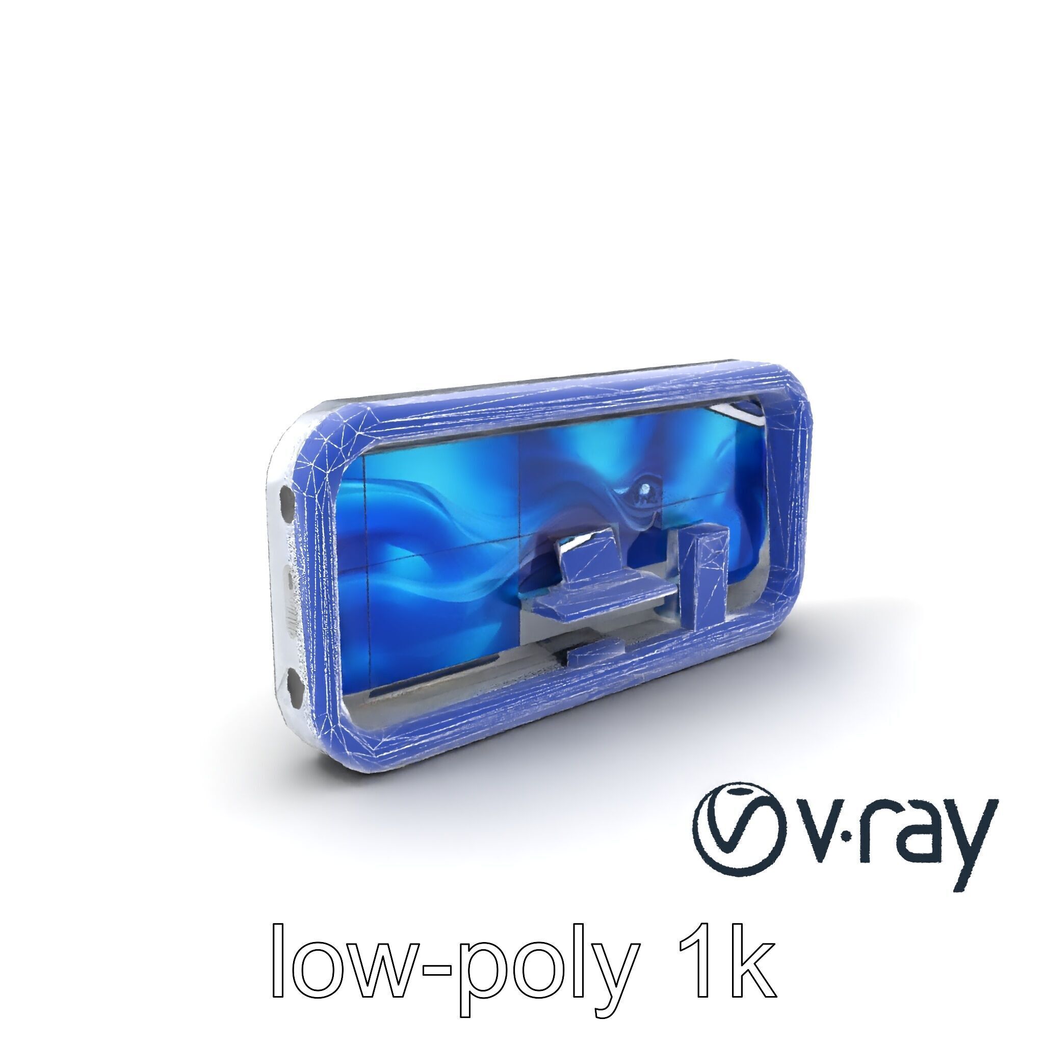 Futuristic Wall Module with Panoramic Displays model pack Low-poly 3D model_6