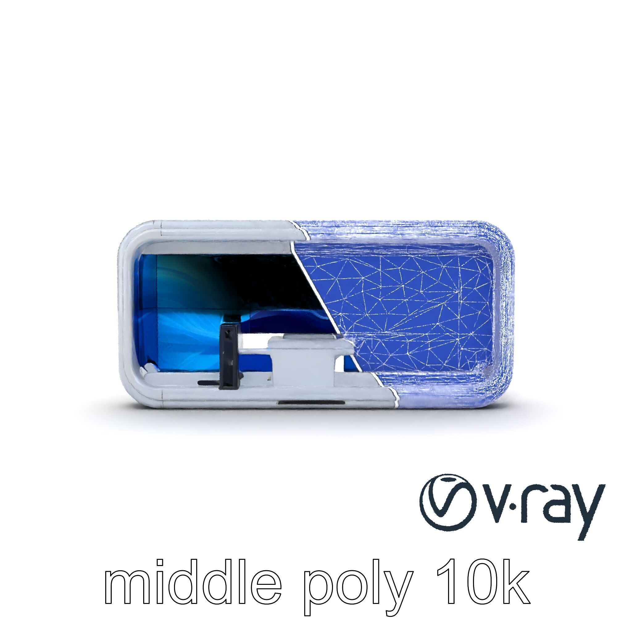 Futuristic Wall Module with Panoramic Displays model pack Low-poly 3D model_25