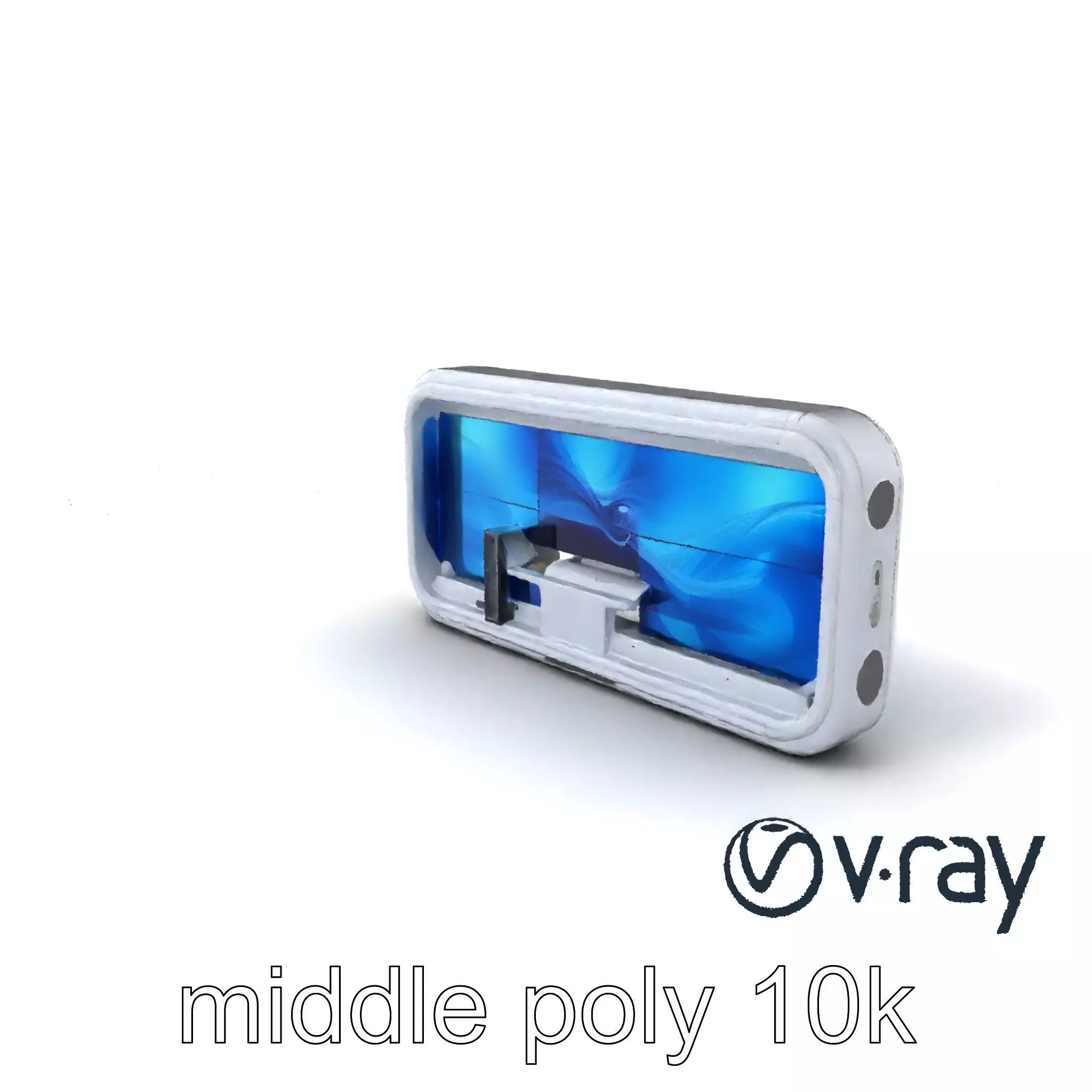 Futuristic Wall Module with Panoramic Displays model pack Low-poly 3D model_0