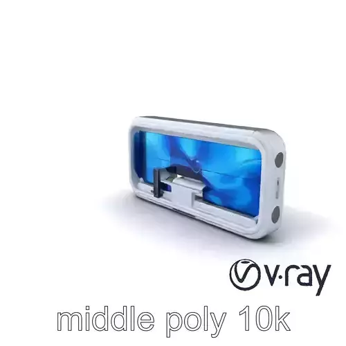 Futuristic Wall Module with Panoramic Displays model pack