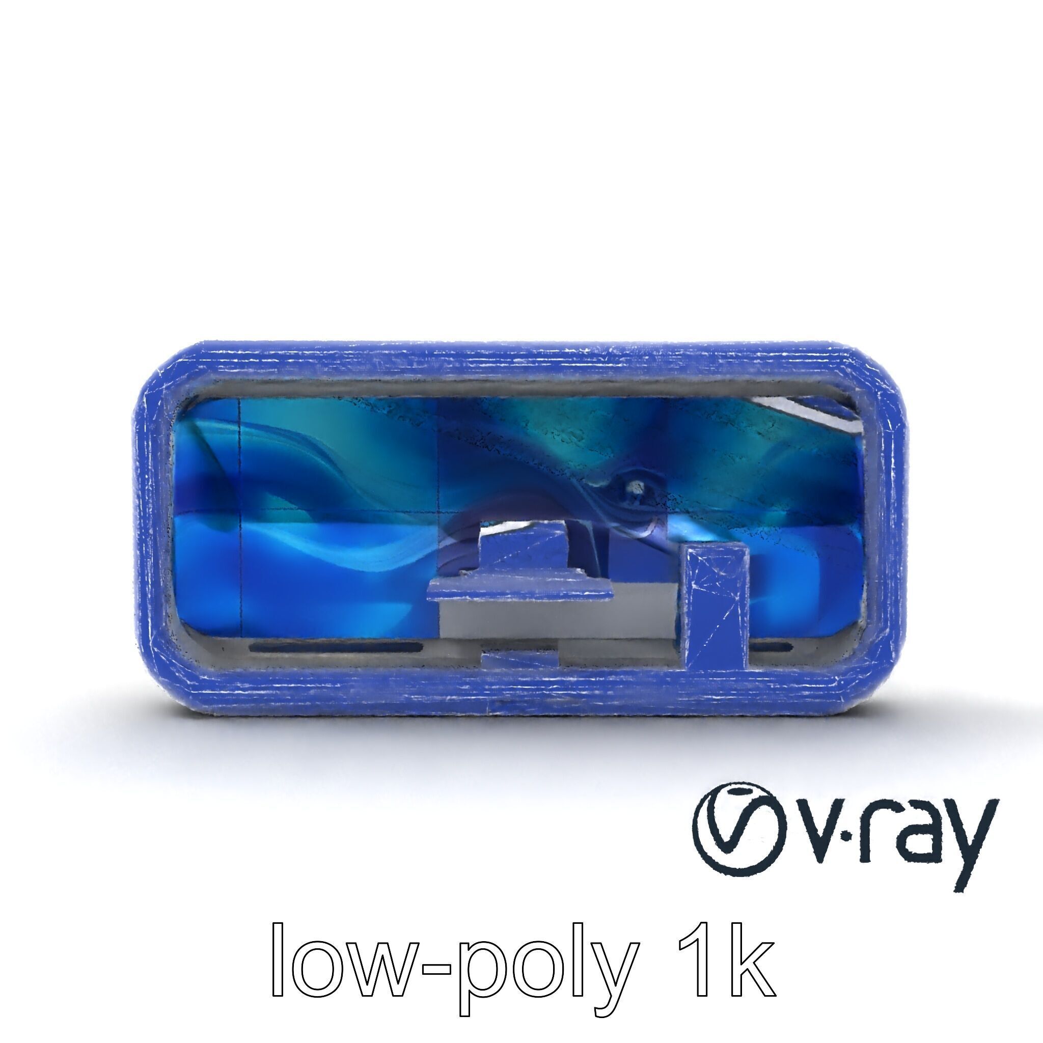 Futuristic Wall Module with Panoramic Displays model pack Low-poly 3D model_28