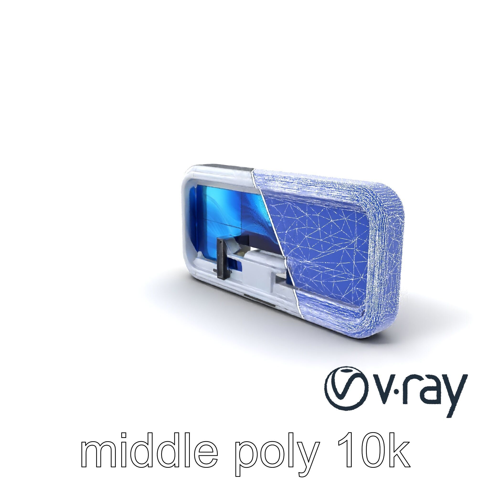 Futuristic Wall Module with Panoramic Displays model pack Low-poly 3D model_5