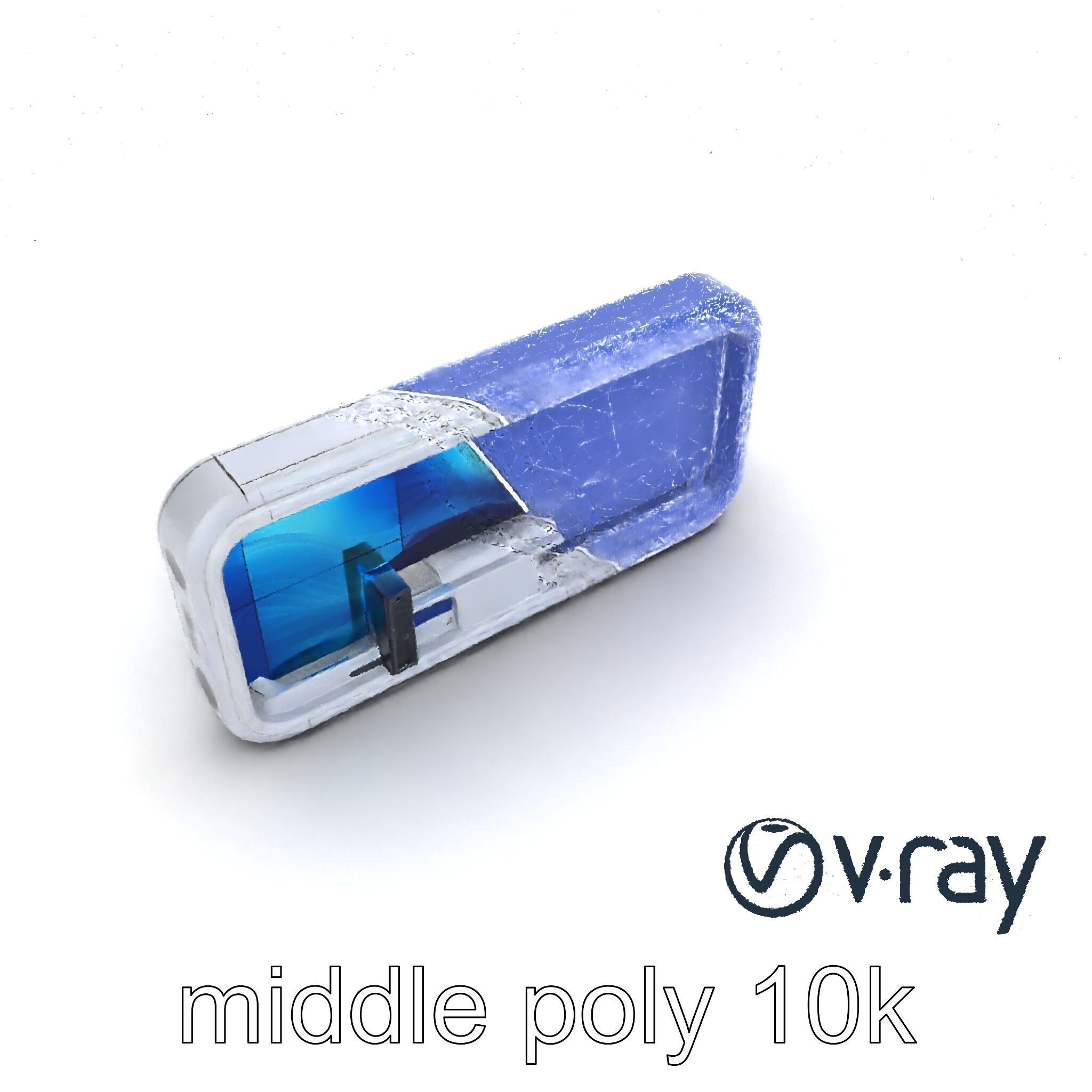 Futuristic Wall Module with Panoramic Displays model pack Low-poly 3D model_20