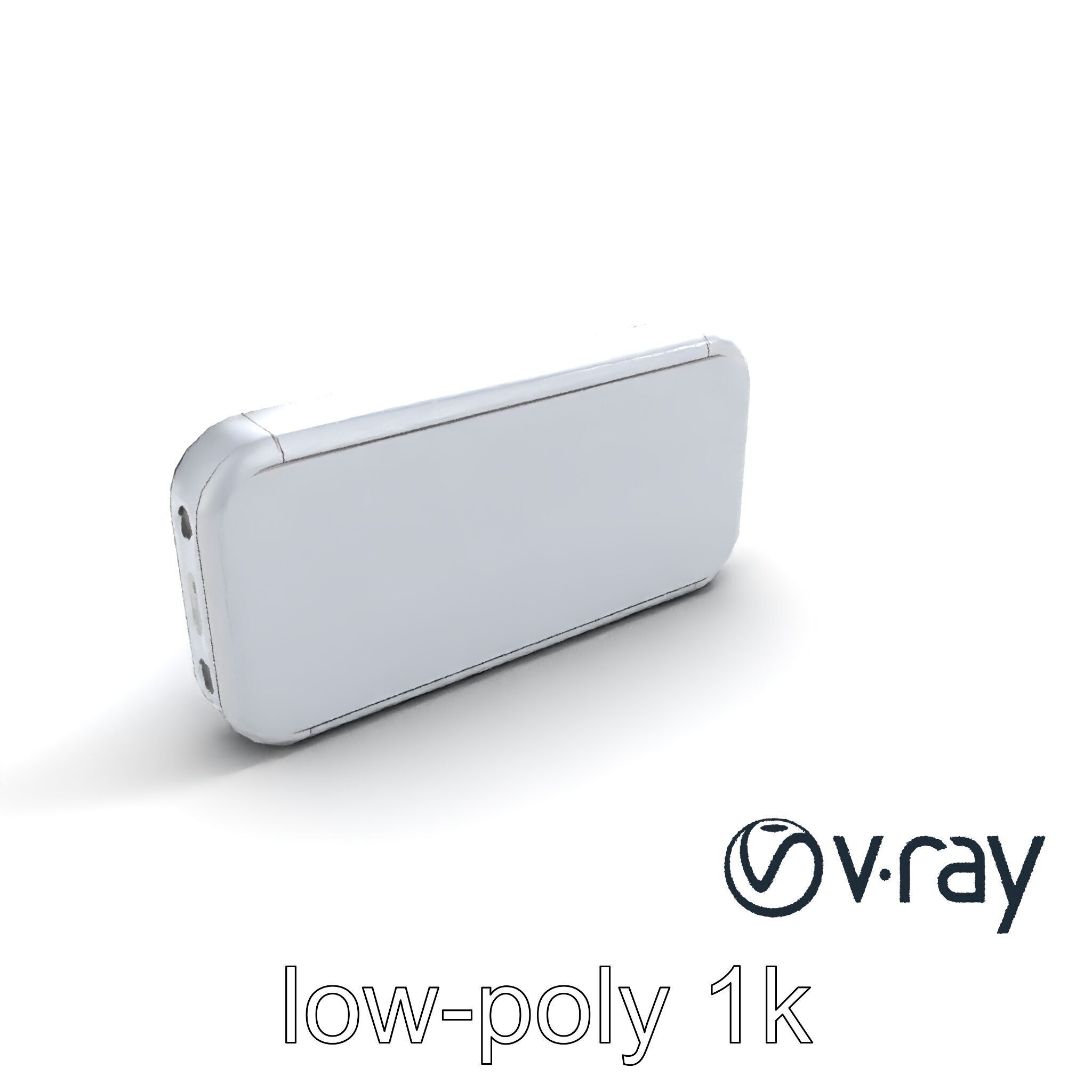 Futuristic Wall Module with Panoramic Displays model pack Low-poly 3D model_8