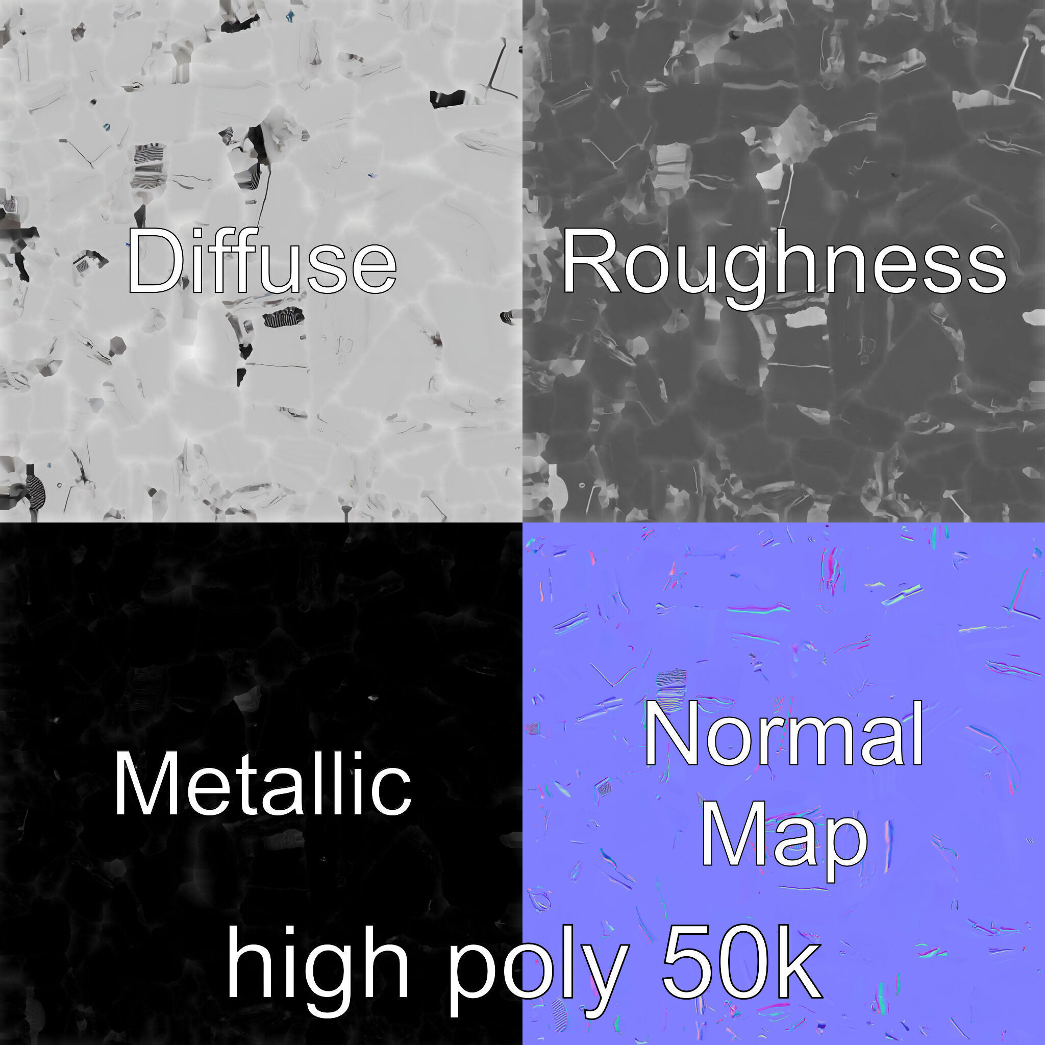 Futuristic Modular Ceiling Detail model pack Low-poly 3D model_3