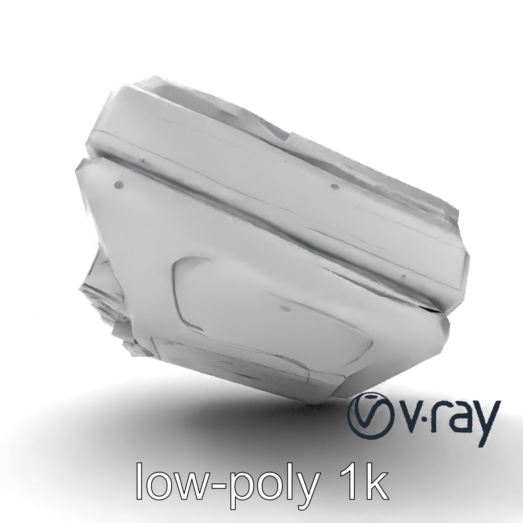 Futuristic Modular Ceiling Detail model pack Low-poly 3D model_13