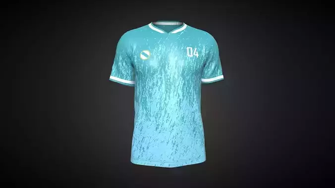 Soccer Sports Jersey Player-04 In Low Poly Low-poly 3D model