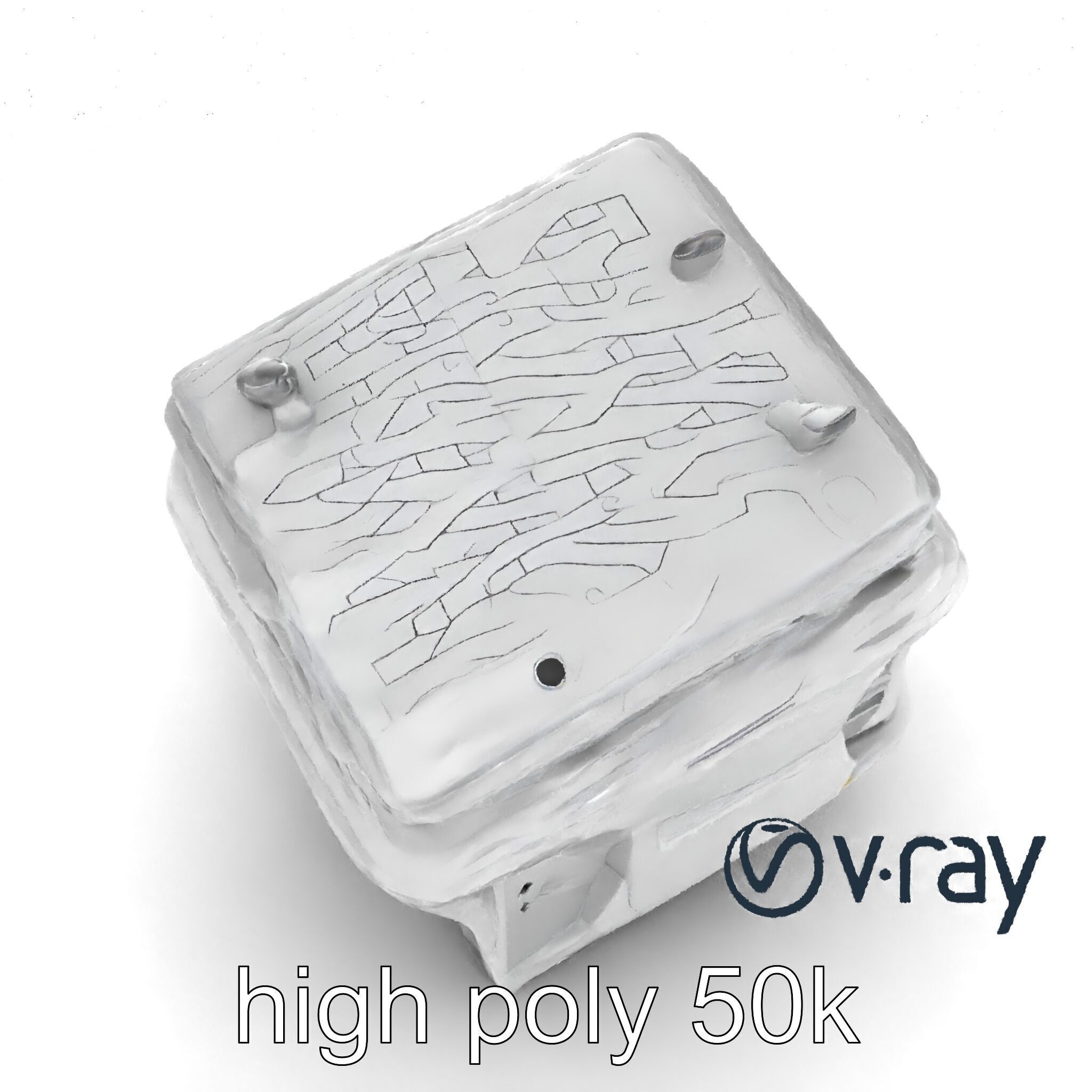 Futuristic Modular Ceiling Detail model pack Low-poly 3D model_22