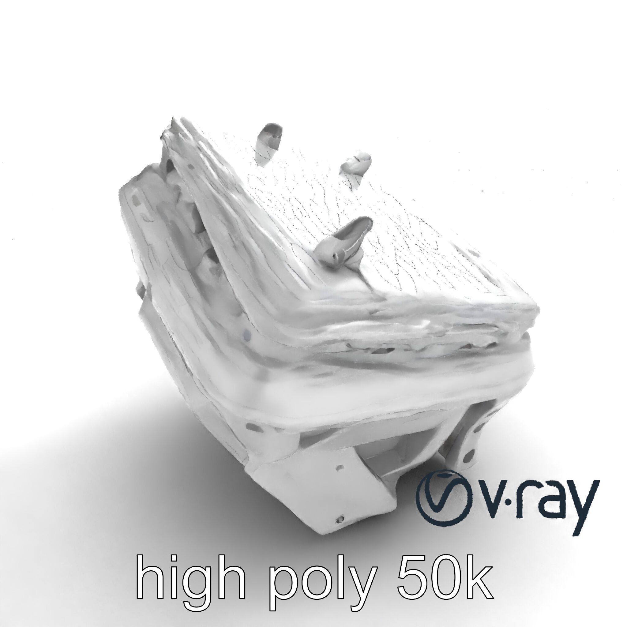 Futuristic Modular Ceiling Detail model pack Low-poly 3D model_16