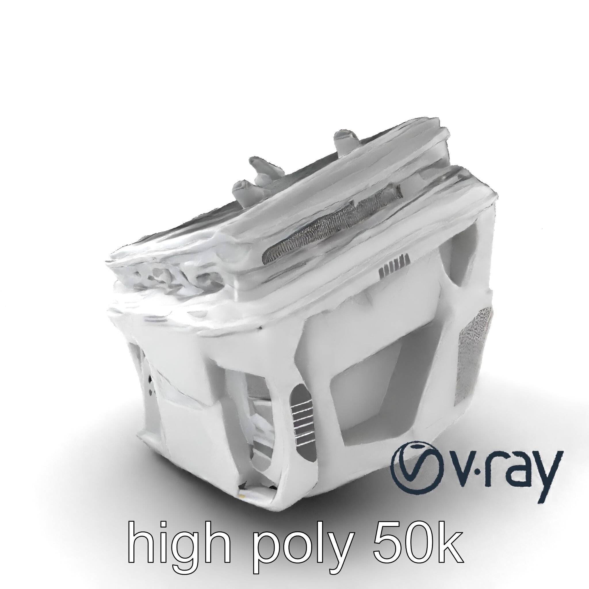 Futuristic Modular Ceiling Detail model pack Low-poly 3D model_2