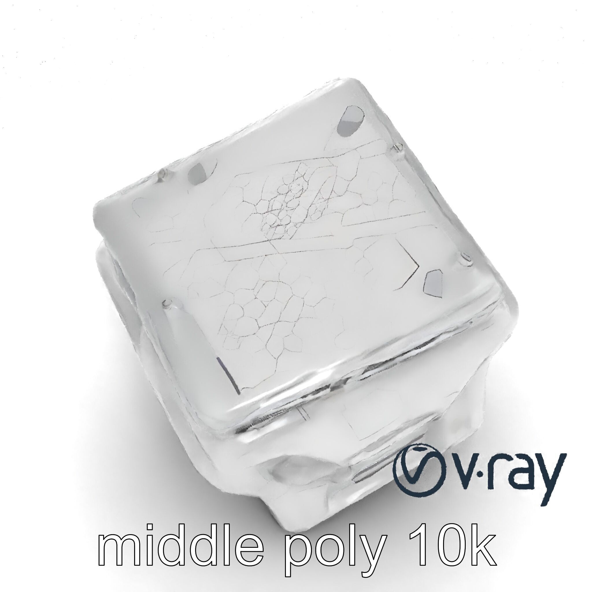 Futuristic Modular Ceiling Detail model pack Low-poly 3D model_11