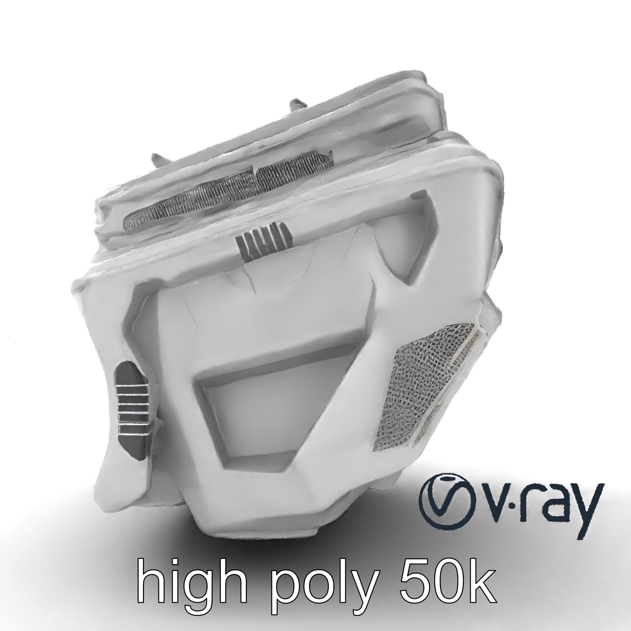 Futuristic Modular Ceiling Detail model pack Low-poly 3D model_29