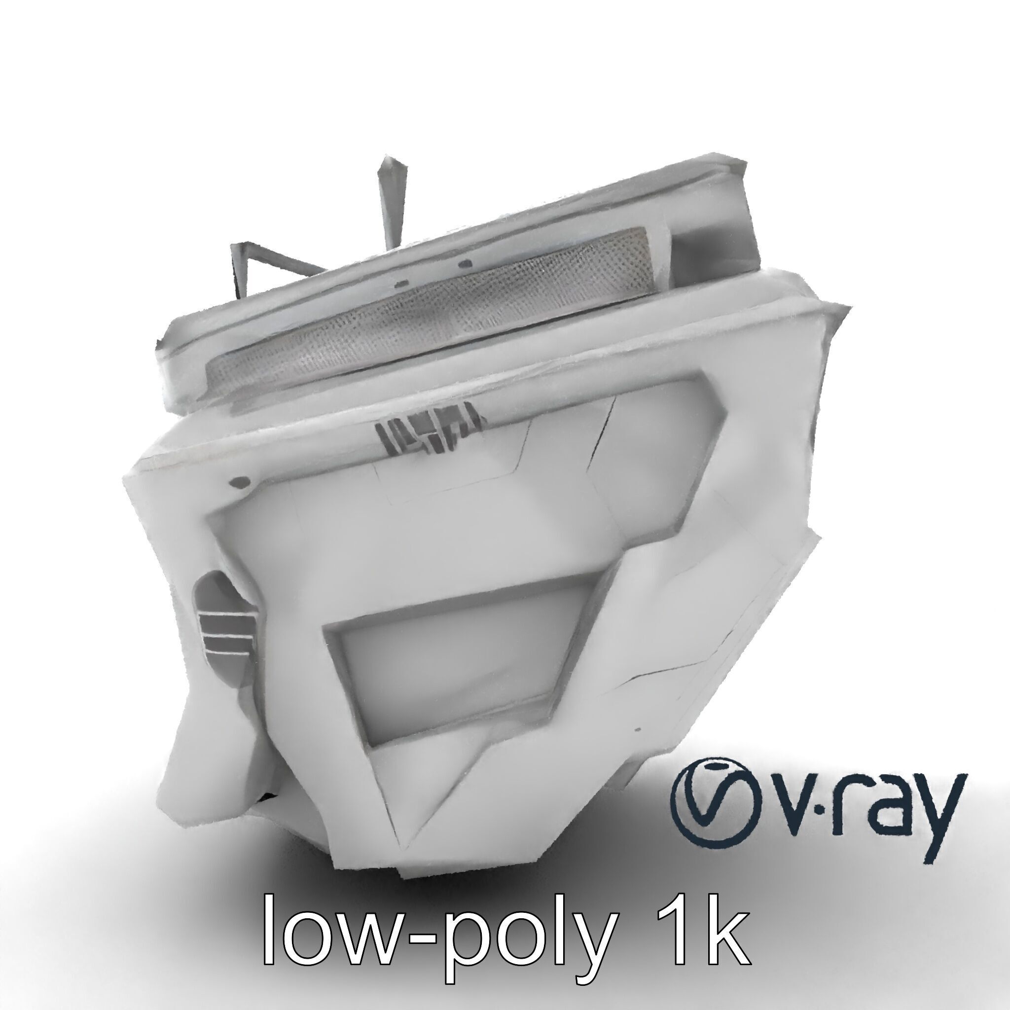 Futuristic Modular Ceiling Detail model pack Low-poly 3D model_13