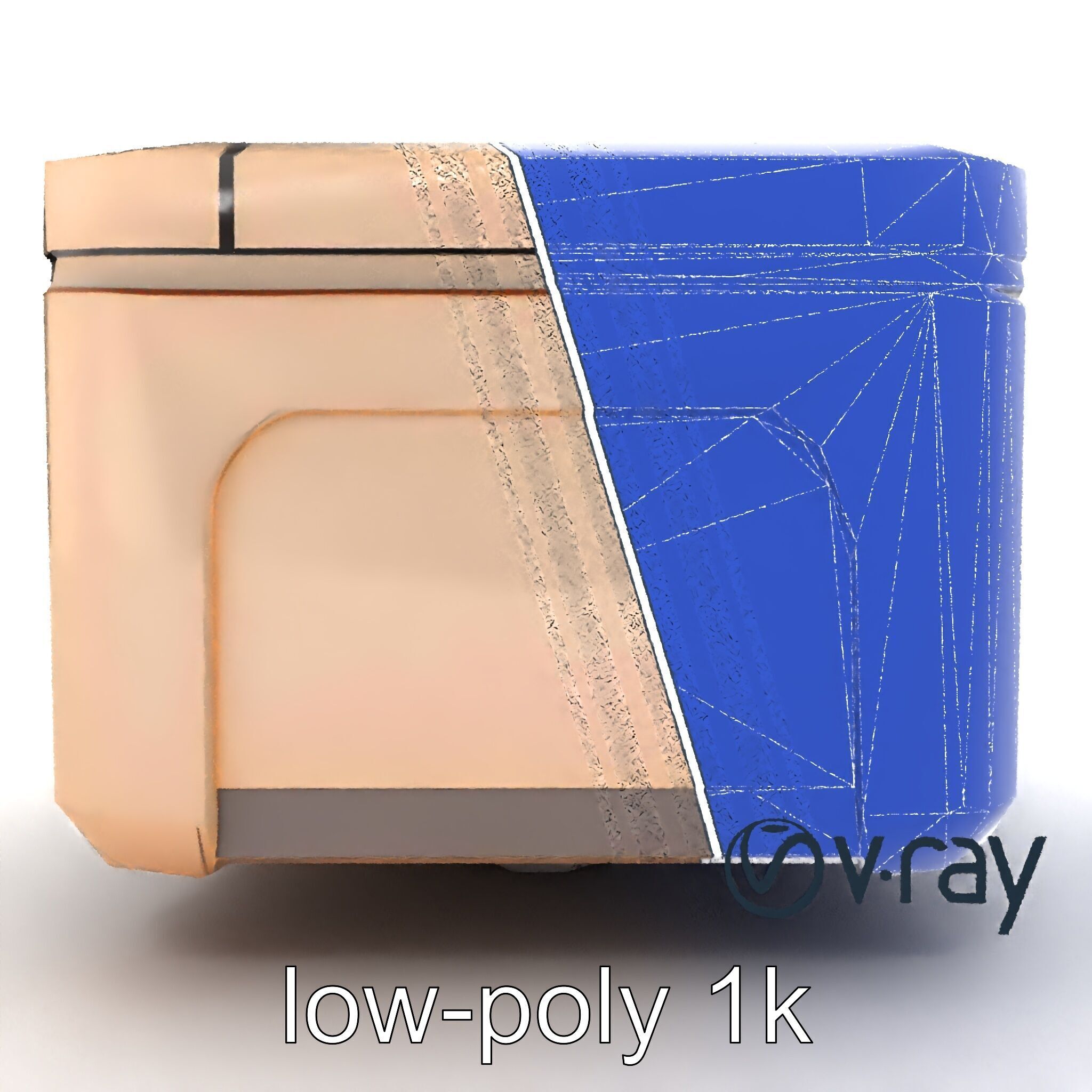 Futuristic Storage Box Sleek Design model pack Low-poly 3D model_29