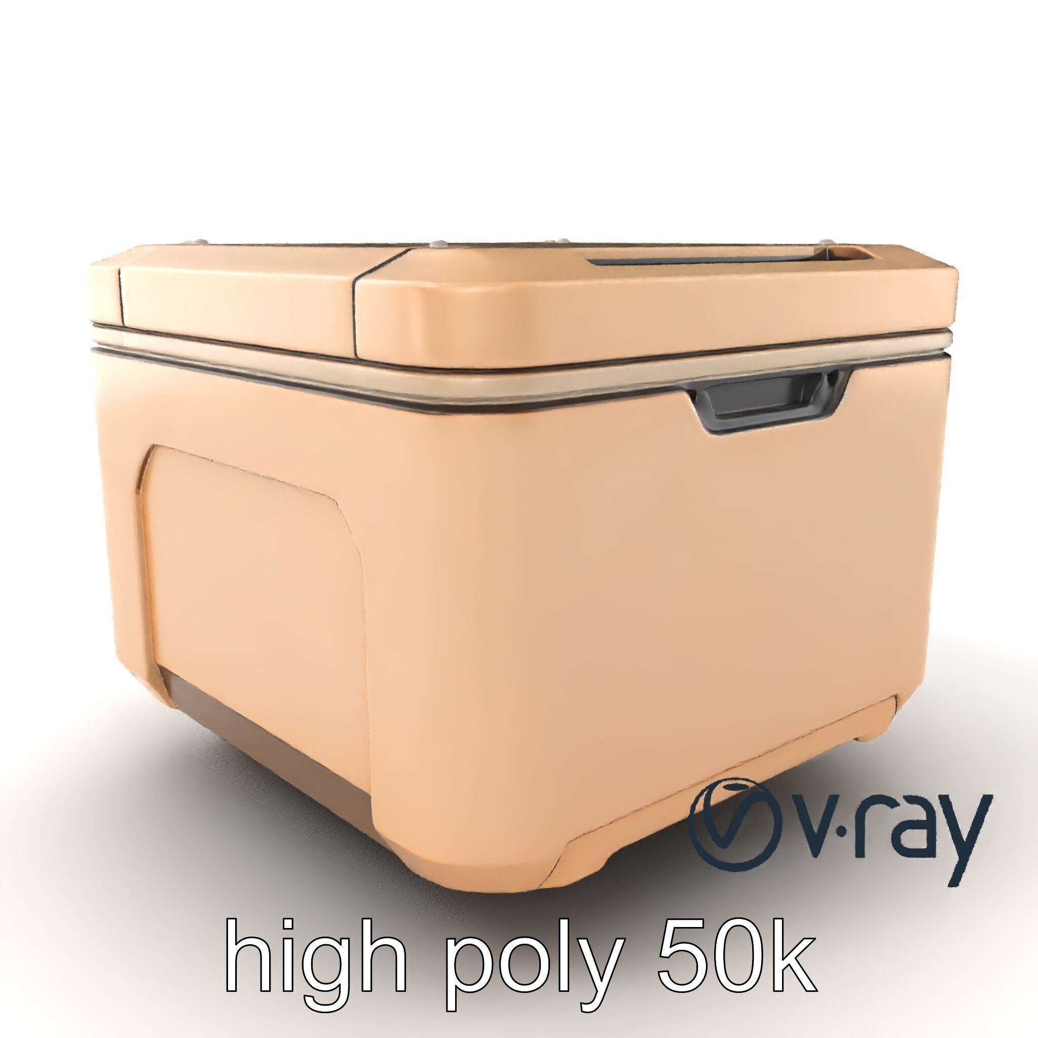 Futuristic Storage Box Sleek Design model pack Low-poly 3D model_2
