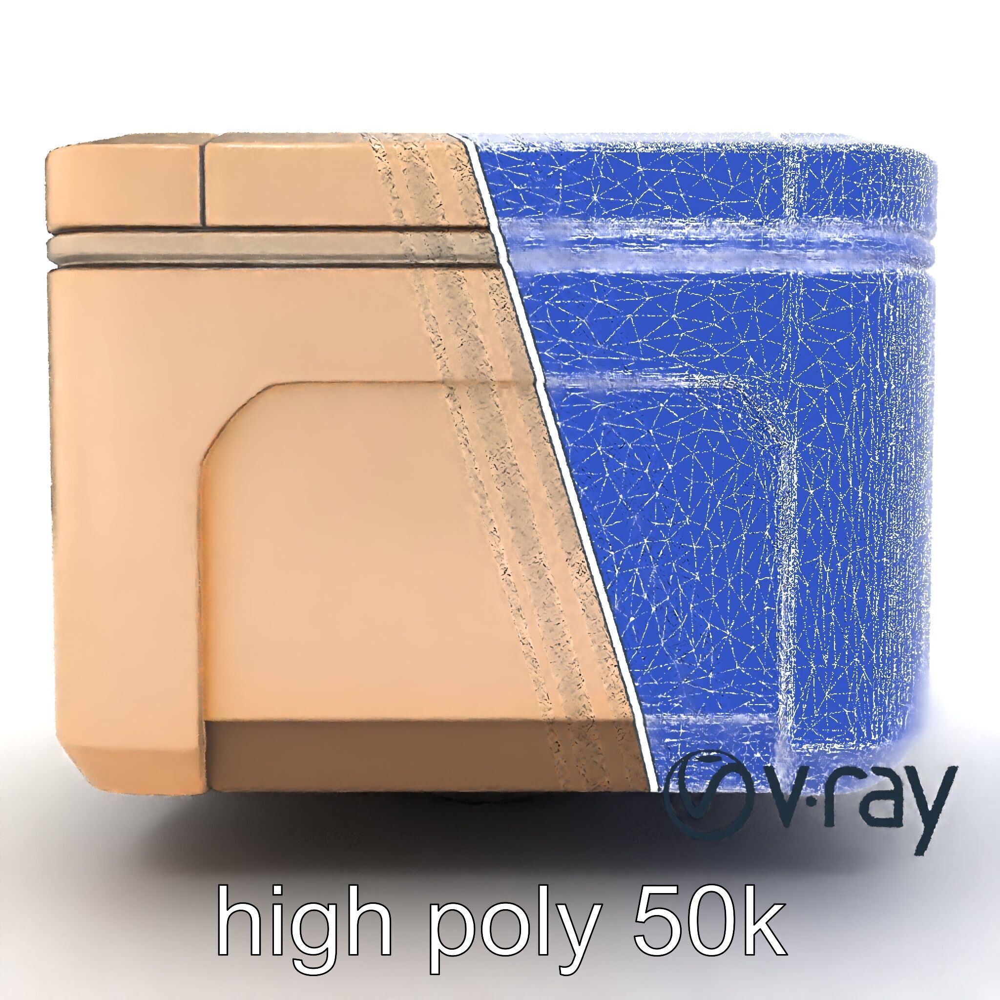 Futuristic Storage Box Sleek Design model pack Low-poly 3D model_18