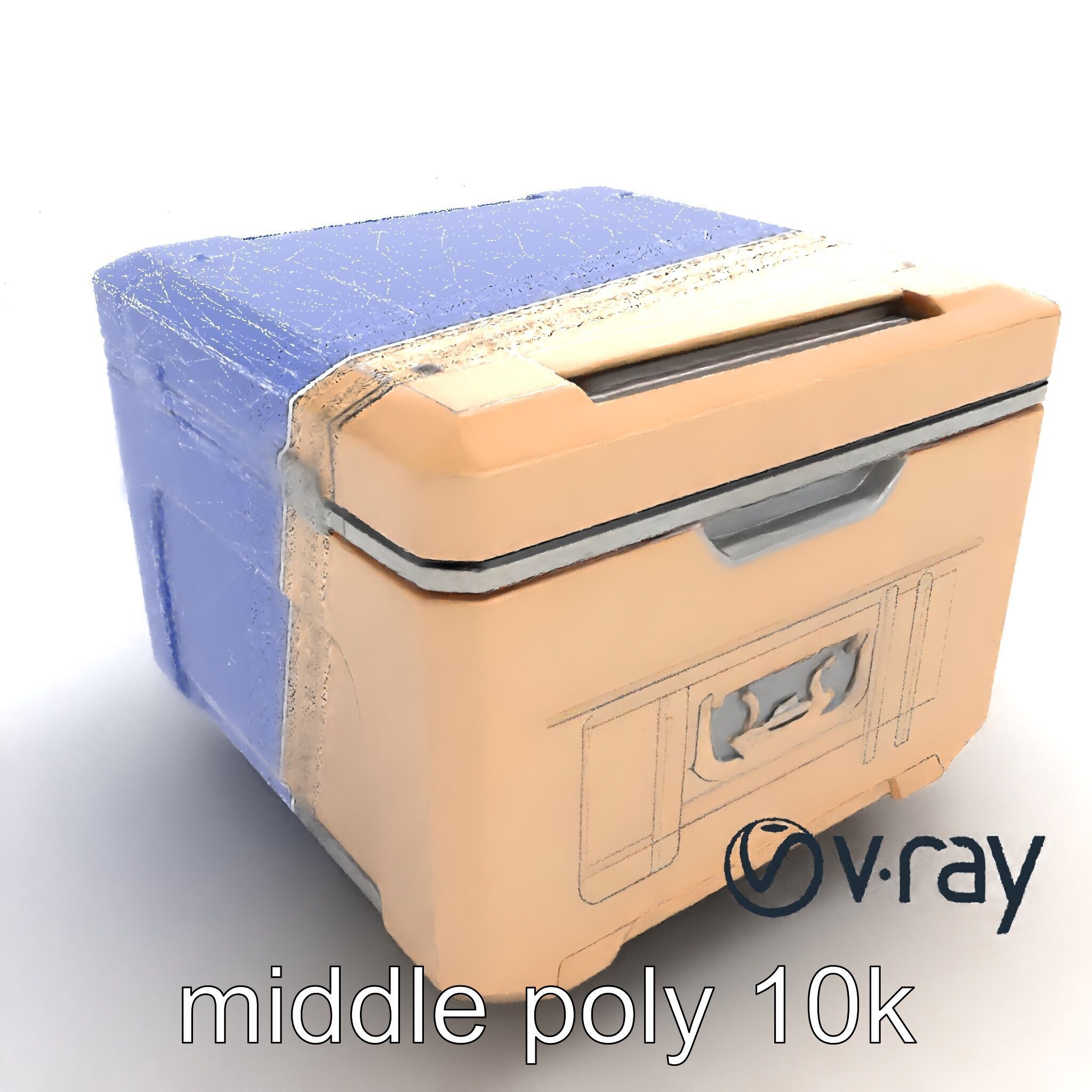 Futuristic Storage Box Sleek Design model pack Low-poly 3D model_19