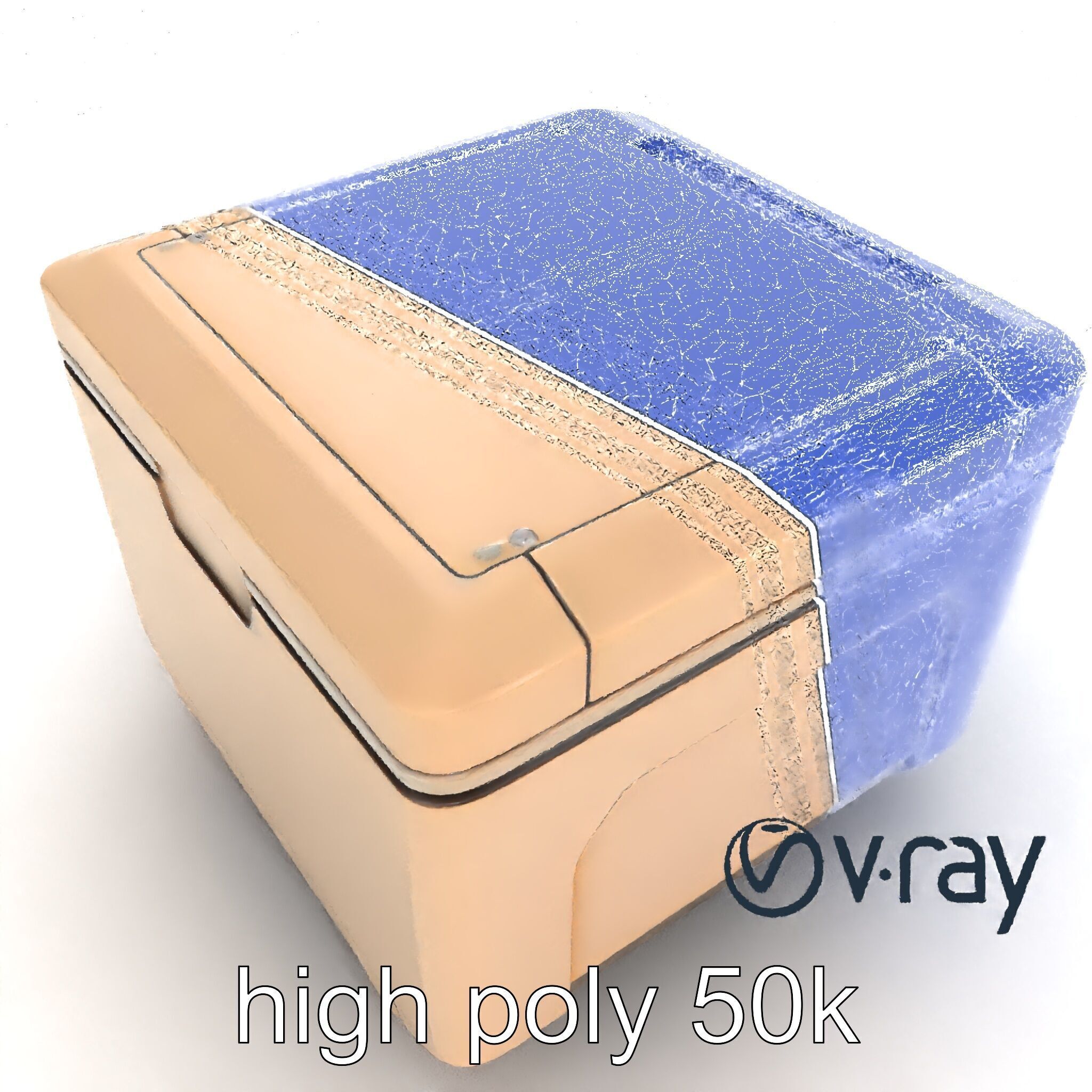 Futuristic Storage Box Sleek Design model pack Low-poly 3D model_28