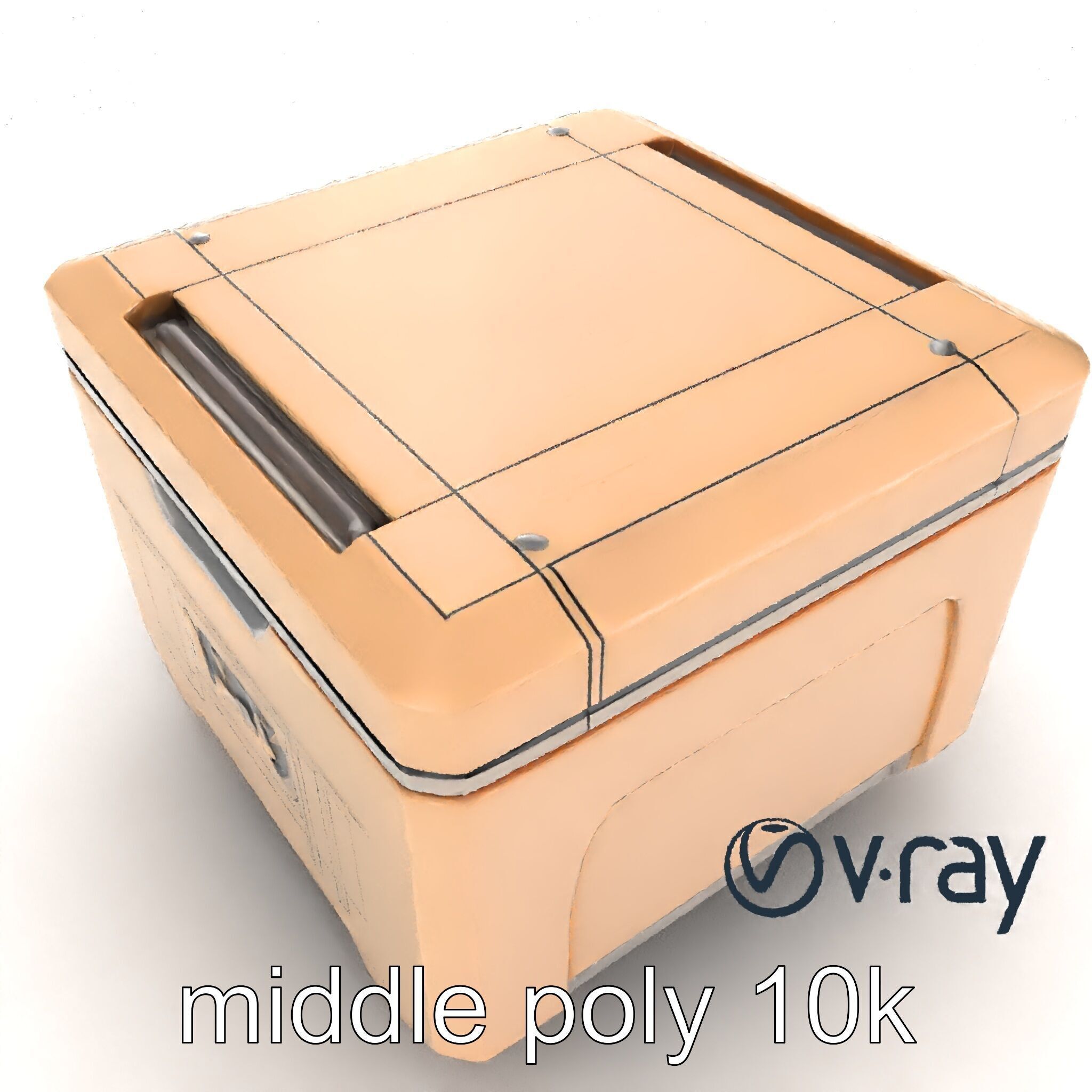 Futuristic Storage Box Sleek Design model pack Low-poly 3D model_14