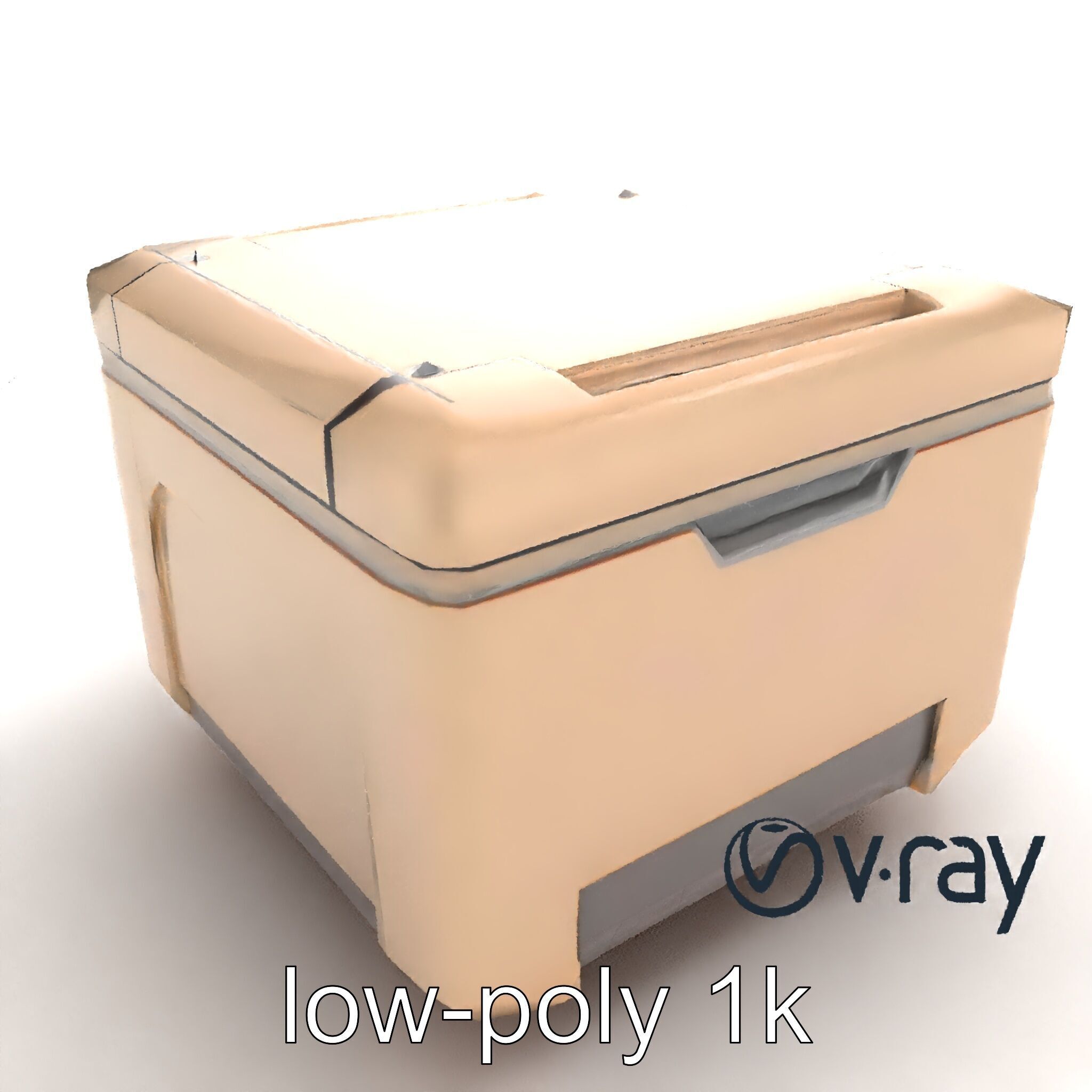 Futuristic Storage Box Sleek Design model pack Low-poly 3D model_9