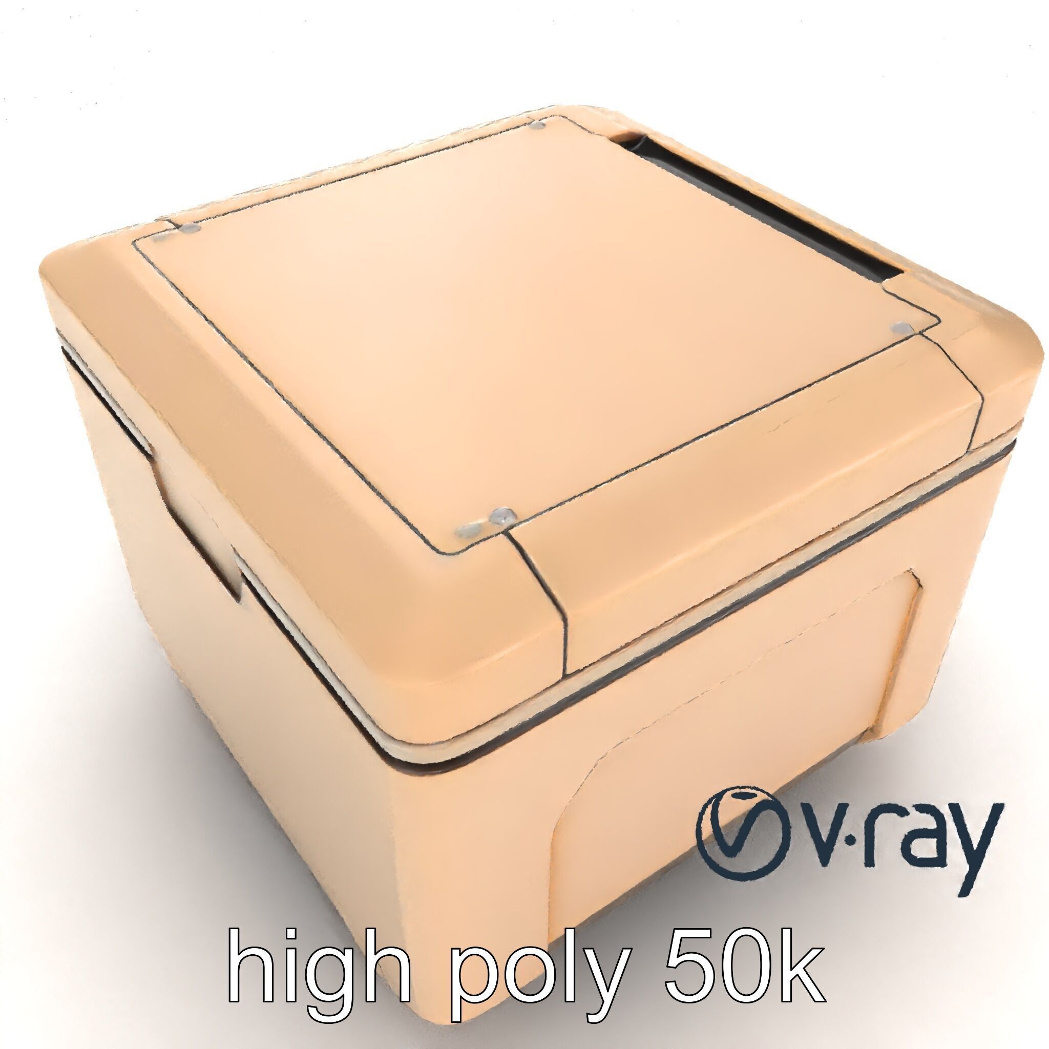 Futuristic Storage Box Sleek Design model pack Low-poly 3D model_12