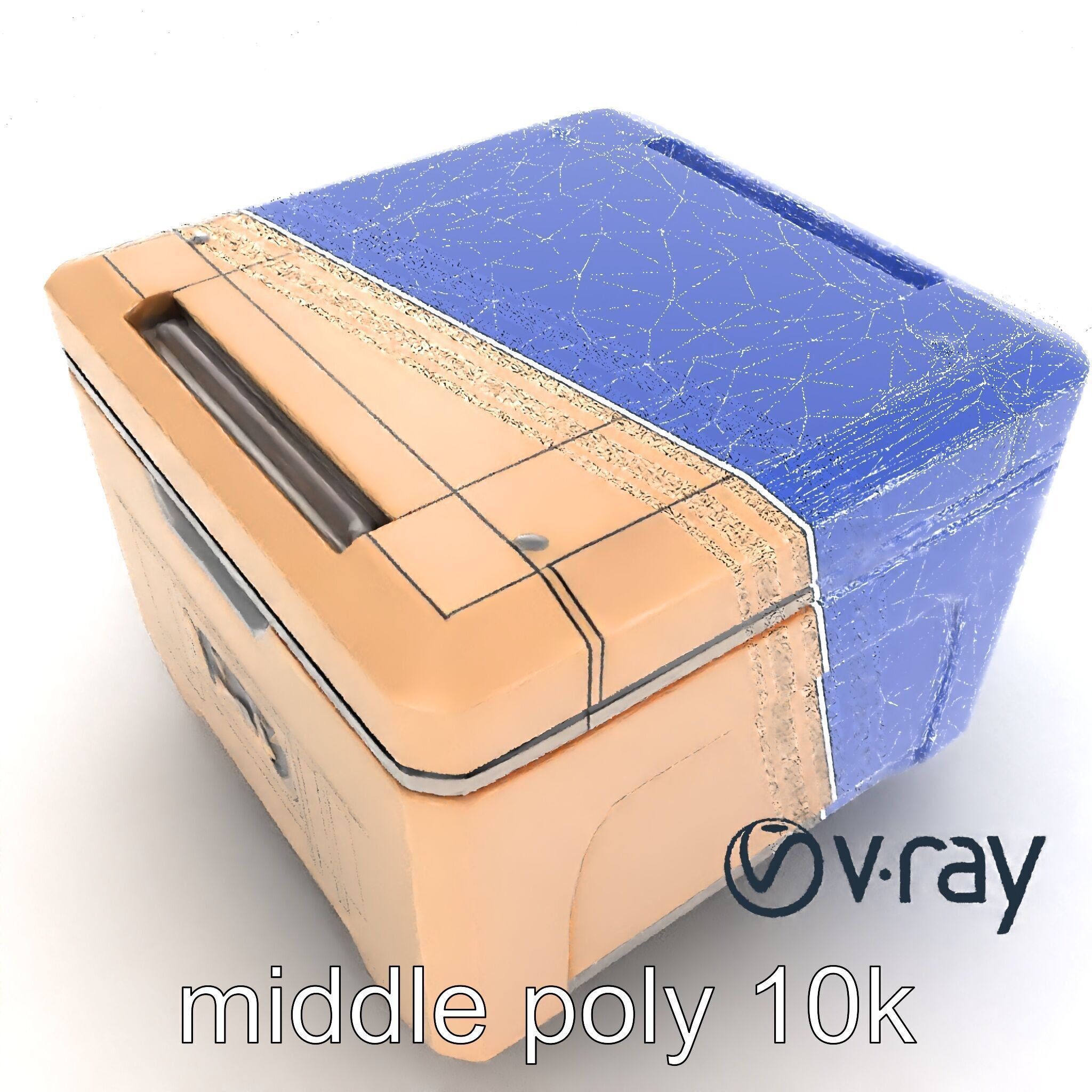 Futuristic Storage Box Sleek Design model pack Low-poly 3D model_13