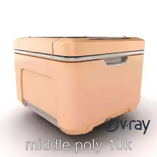 Futuristic Storage Box Sleek Design model pack Low-poly 3D model