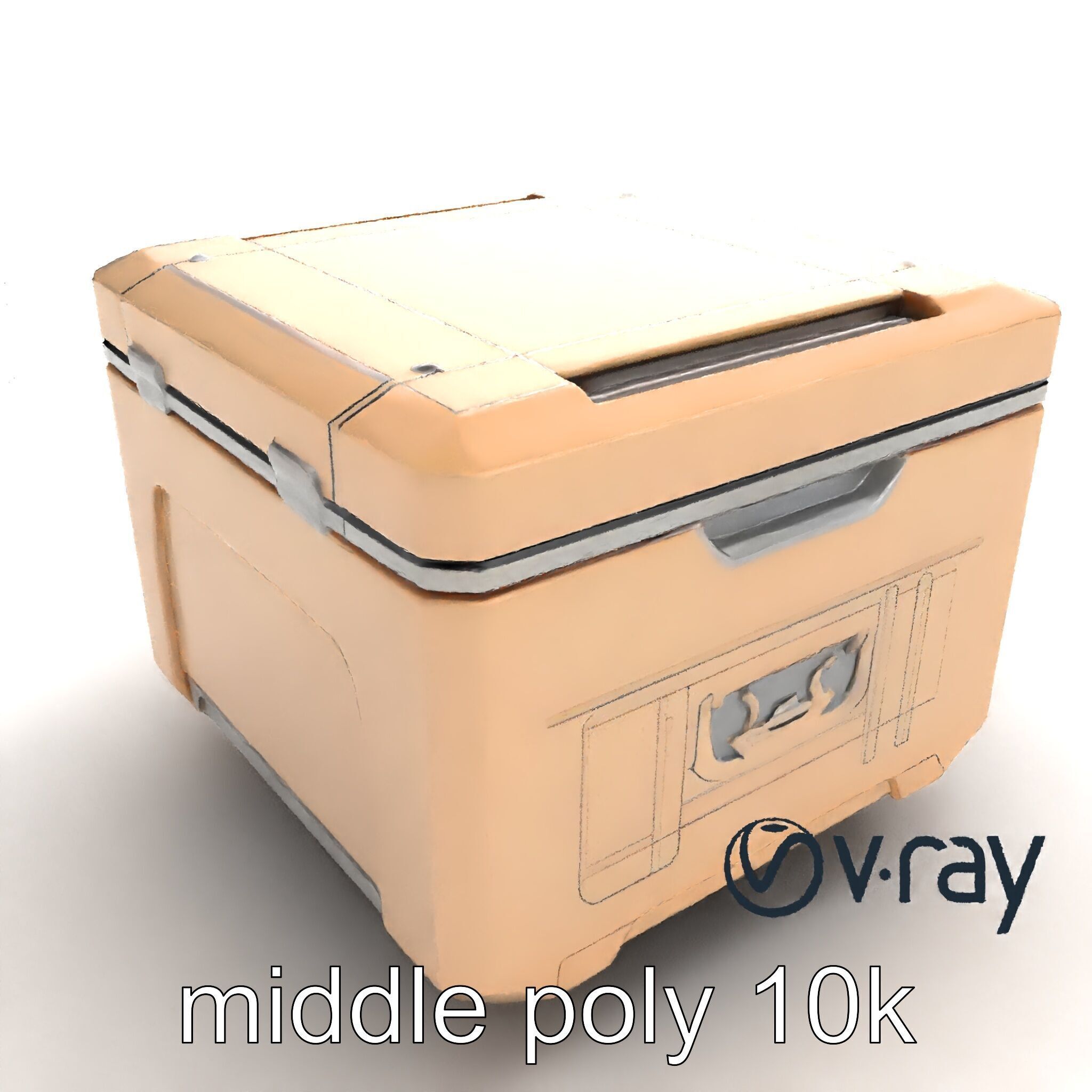 Futuristic Storage Box Sleek Design model pack Low-poly 3D model_8