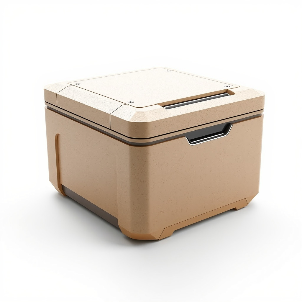 Futuristic Storage Box Sleek Design model pack Low-poly 3D model_4